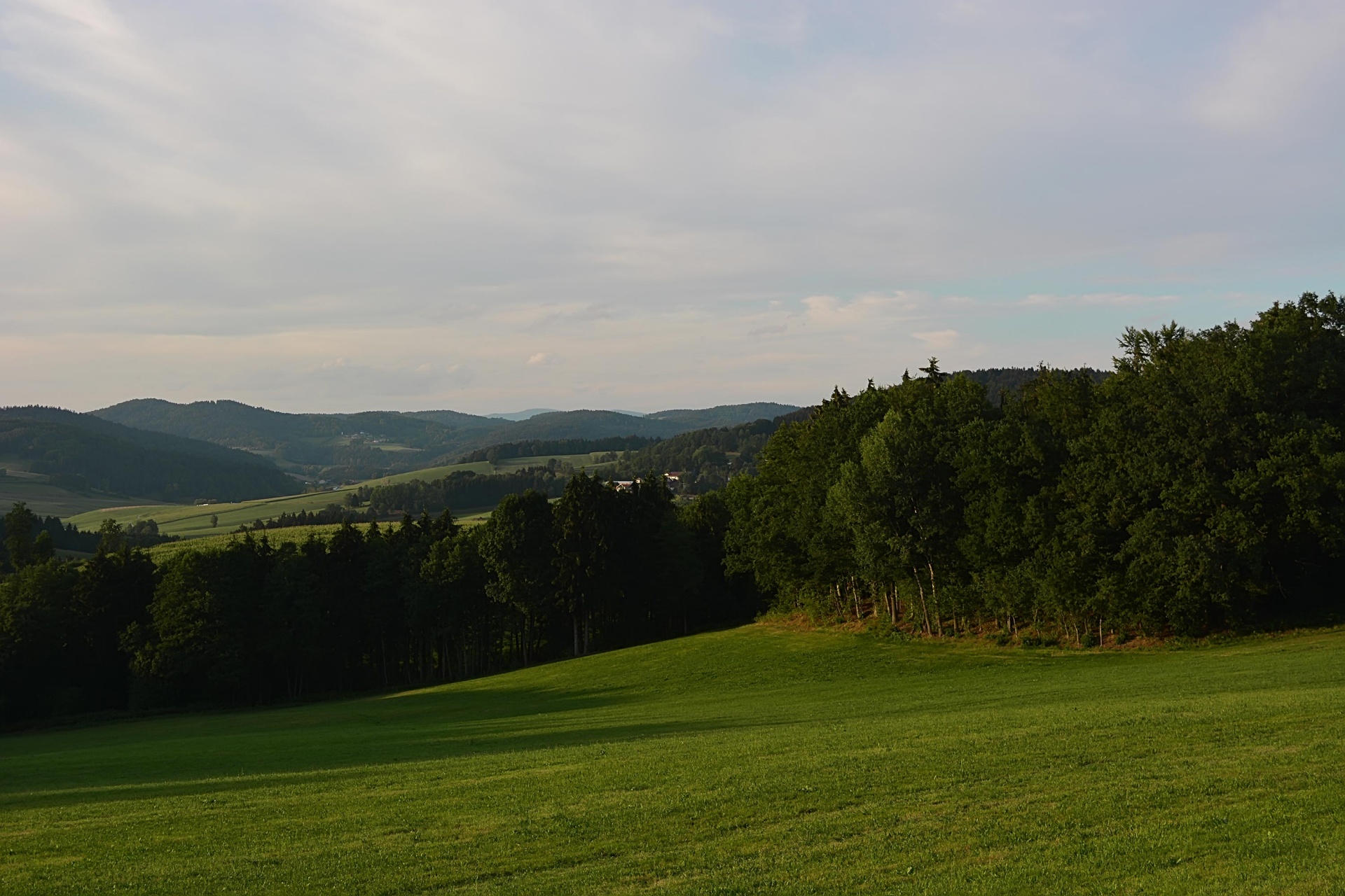 Kraštovaizdis,  Laukas,  Žolė,  Medžiai,  Vokietija,  Dangus,  Debesys,  Bavarija,  Kaimas,  Saulėlydis