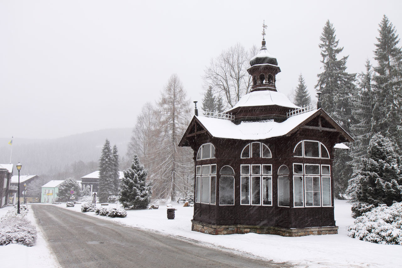 Kajutė,  Sveikata,  Gyvenimo Būdas,  Kurortas,  Spa,  Medinis,  Stendas,  Žiema,  Sniegas,  Čekų