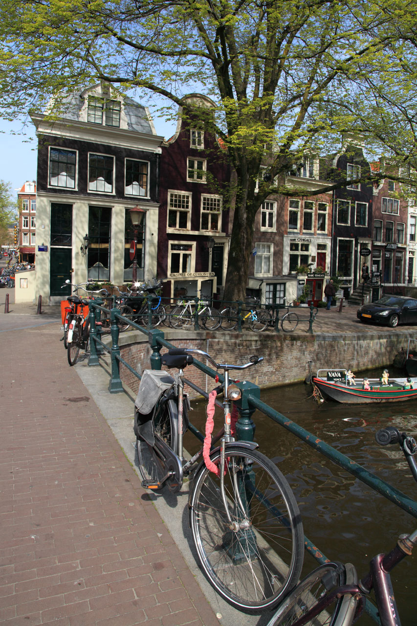 Amsterdamas,  Architektūra,  Dviračiai,  Pastatas,  Kanalas,  Miestas,  Olandų,  Holland,  Tiltas,  Namas