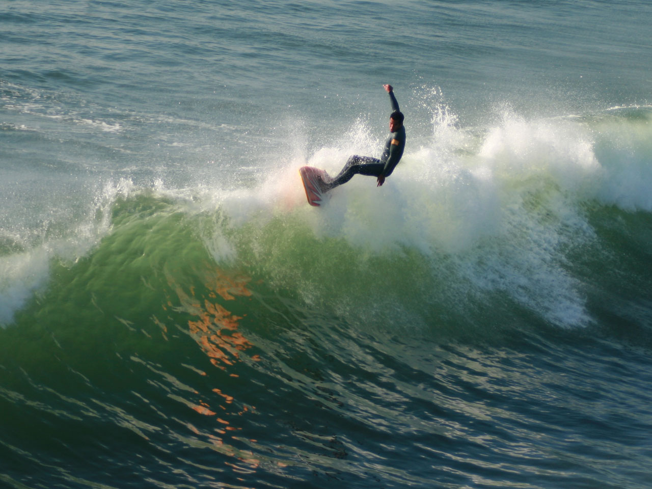 Surfer,  Banglenčių Sportas,  Huntingtonas,  Papludimys,  Kalifornija,  Ramiojo Vandenyno Regionas,  Vandenynas,  Banga,  Longboard Surfer Ant Bangos Crest, Nemokamos Nuotraukos