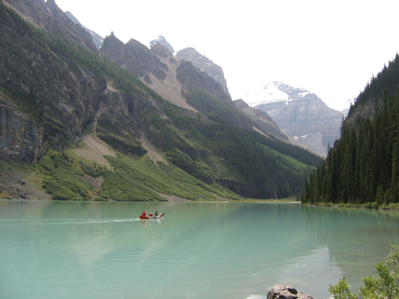 Kanoją,  Ežeras,  Ežeras & Nbsp,  Louise,  Banff & Nbsp,  Nacionalinis & Nbsp,  Parkas,  Kanada,  Alberta,  Kalnas