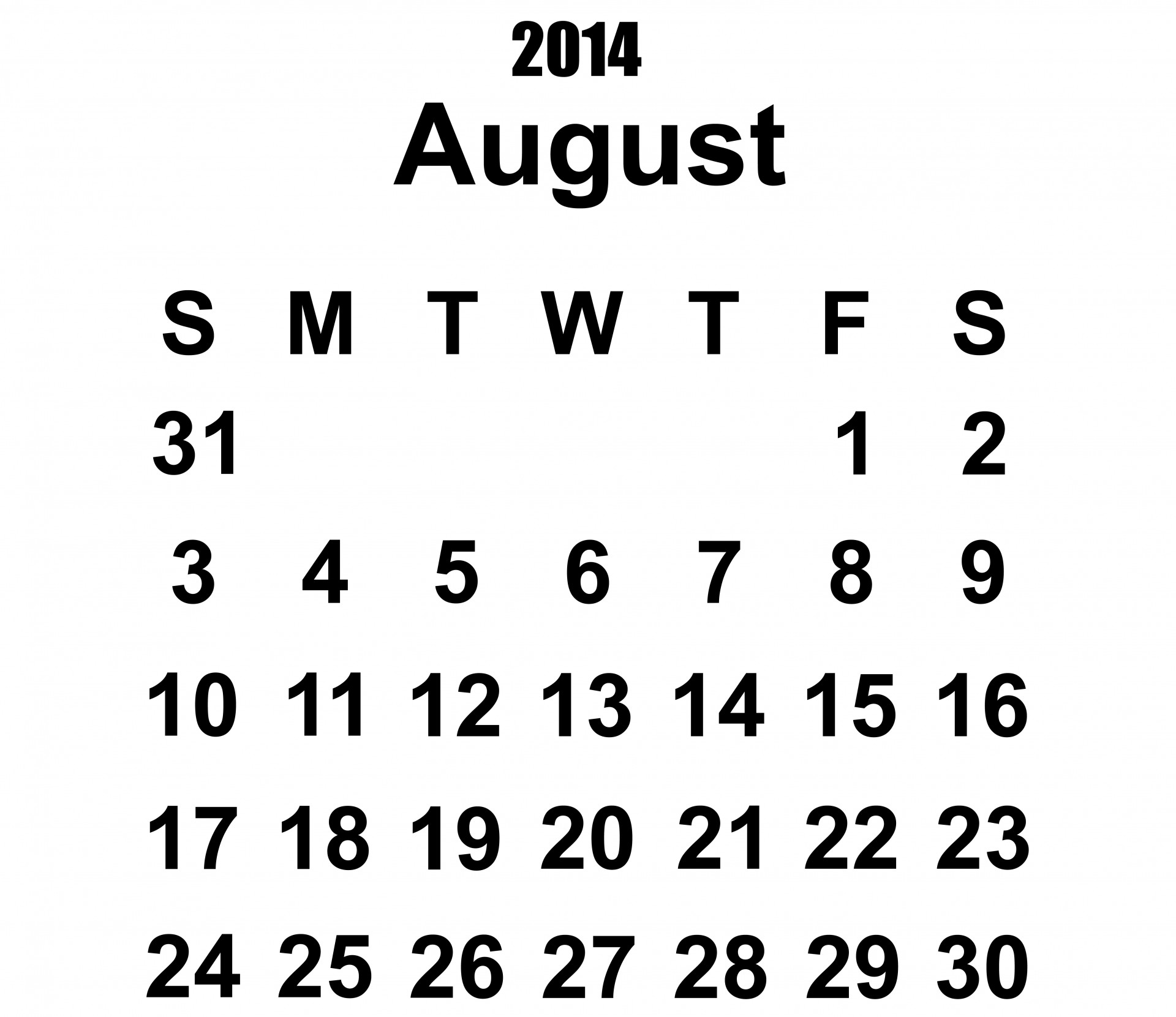 2014 & Nbsp,  Kalendorius & Nbsp,  Rugpjūtis,  2014 & Nbsp,  Kalendorius,  2014,  Rugpjūtis,  Kalendorius,  Šablonas,  Metai