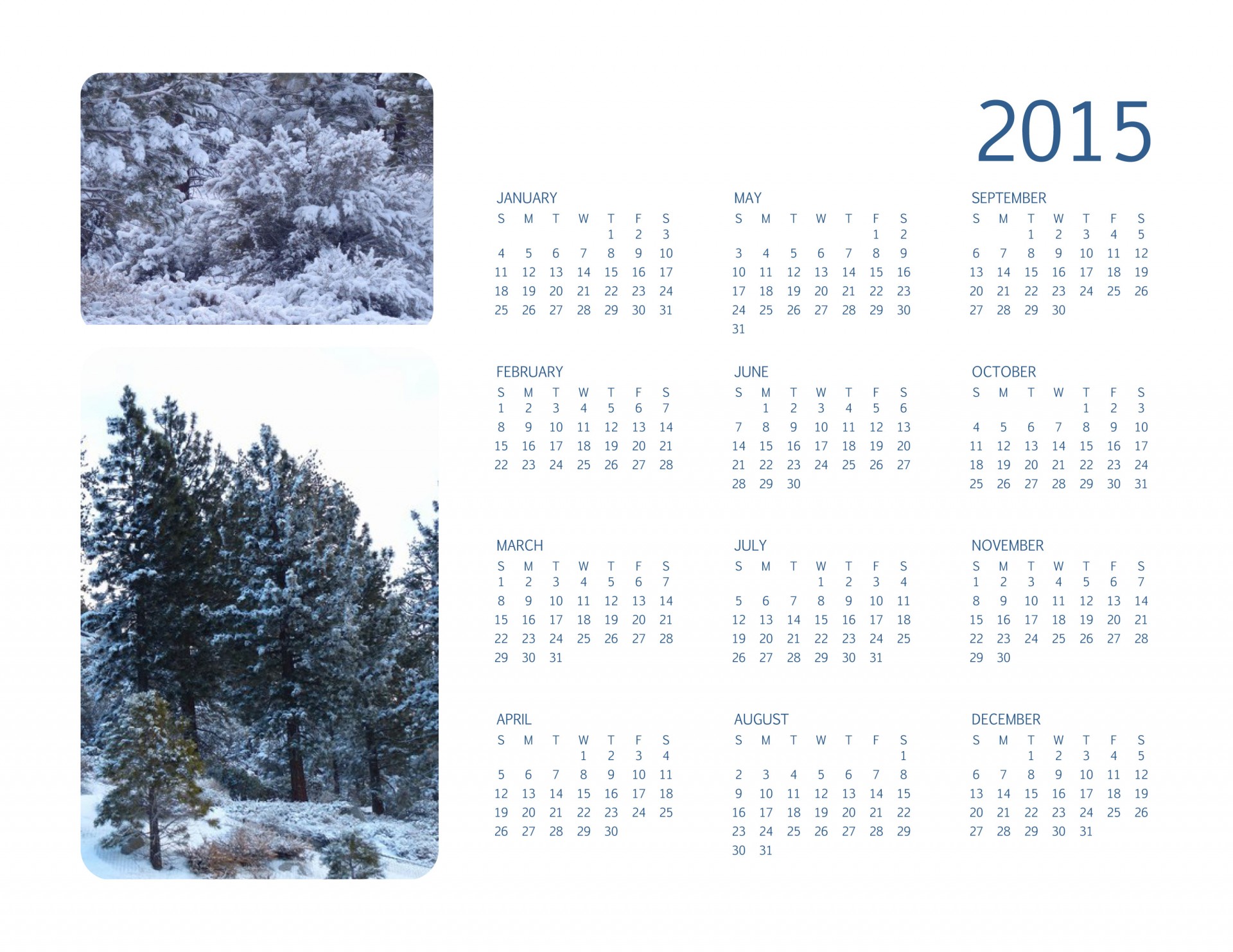 Žiema,  Metinis,  2015 M.,  Kasmet,  Mėlynas,  Sniegas,  2015 Metinis Kalendorius Žiema, Nemokamos Nuotraukos,  Nemokama Licenzija