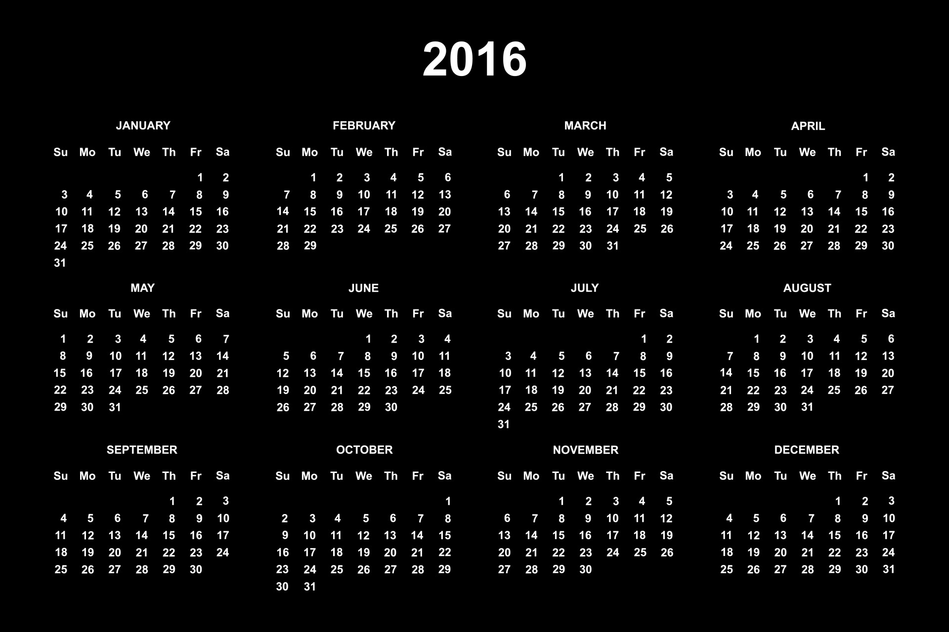 2016 & Nbsp,  Kalendorius,  2016,  Kalendorius,  Šablonas,  Metai,  Data,  Datas,  Dienoraštis,  Planuotojas