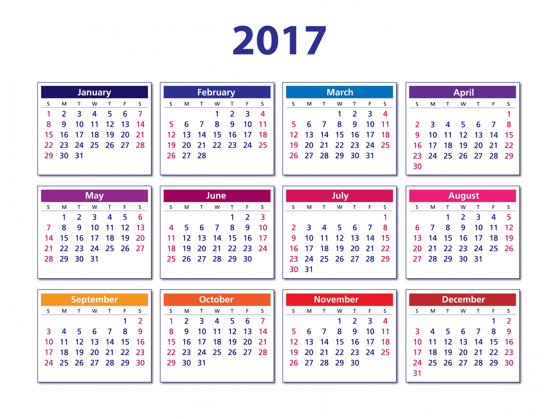 2017 & Nbsp,  Kalendorius,  2017,  Kalendorius & Nbsp,  2017,  Kalendorius,  Šablonas,  Spausdinama,  Metai,  Data