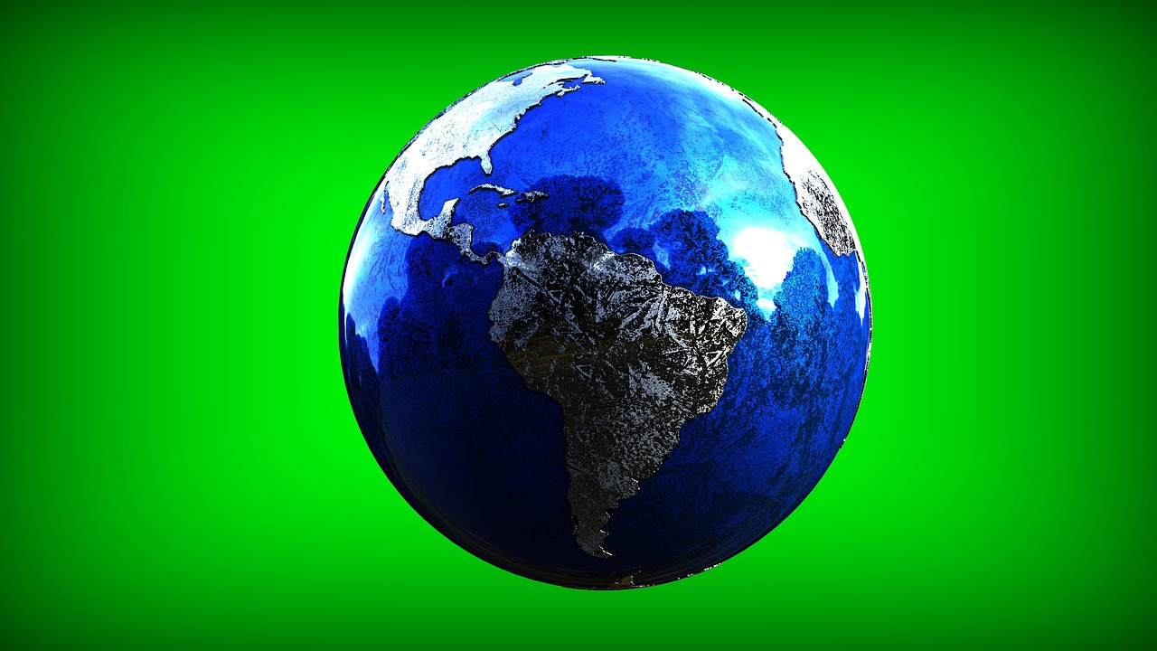3D Modelis, Pasaulis, Žemė, Geografija, Švietimas, Gaublys, Planeta, Šiaurės Amerika, Pietų Amerika, Europa
