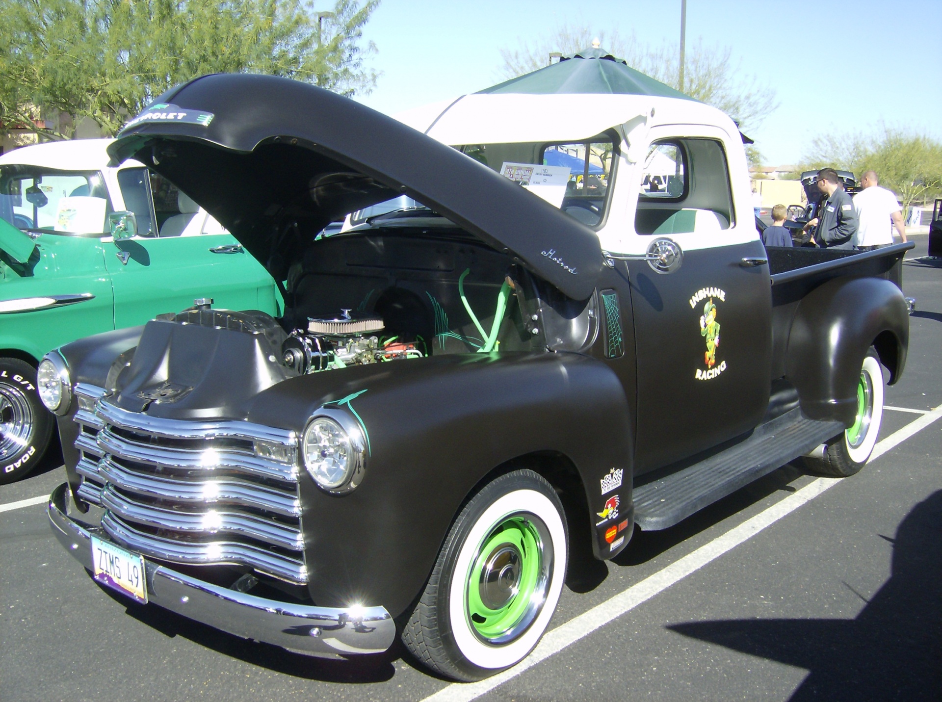 52,  1952,  Chevy,  Chevrolet,  Paimti,  Sunkvežimis,  Juoda,  Matinis,  Žiema Sunkvežimis,  Žiurkė Žalias