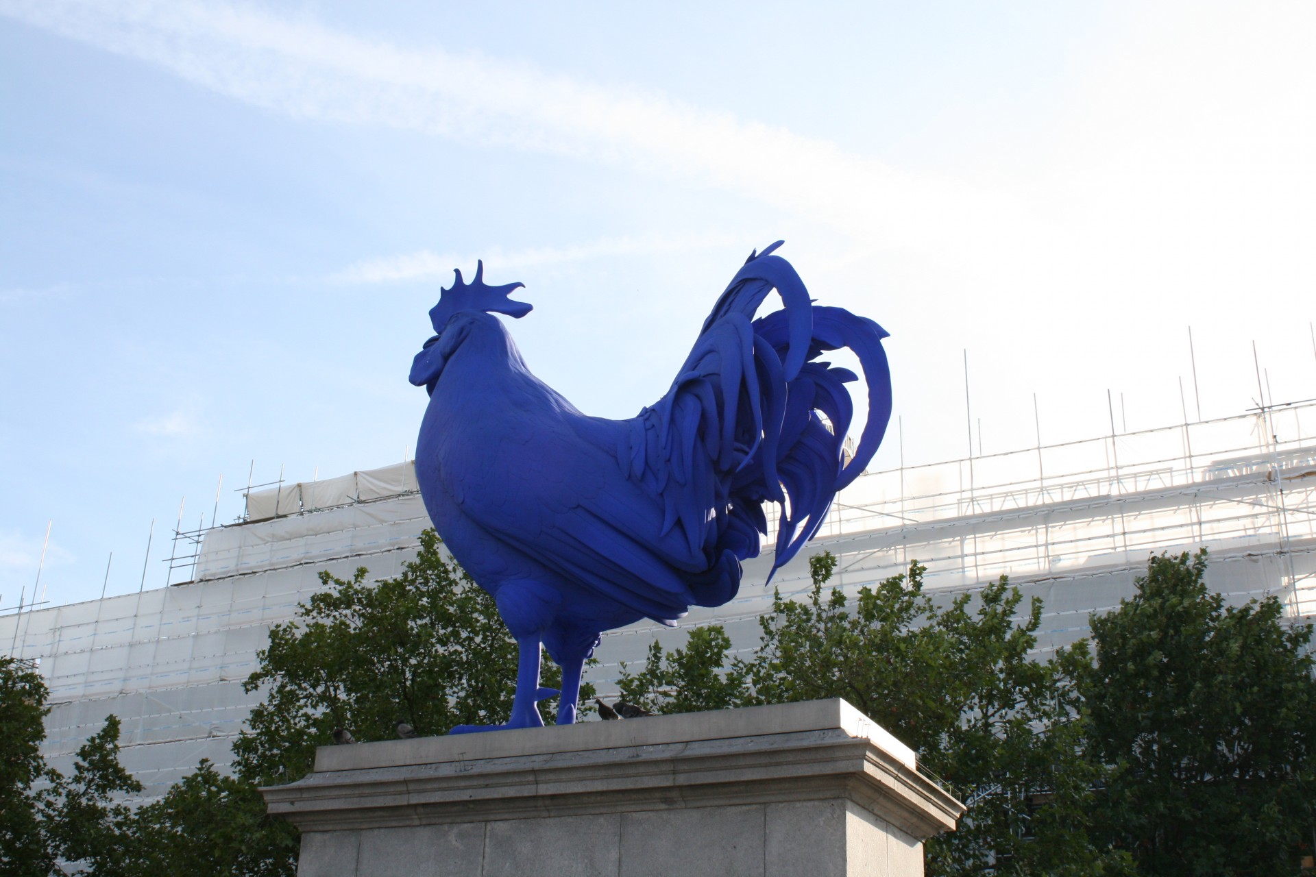 Londonas,  Anglija,  Uk,  Menas,  Skulptūra,  Gaidys,  Mėlynas,  Gyvūnas,  Didelis Mėlynas ... Gaidys, Nemokamos Nuotraukos