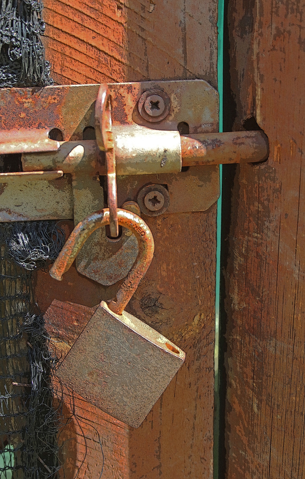 Durys,  Mediena,  Eksterjeras,  Uždaryta,  Varžtas,  Stumdomas,  Užraktas,  Atrakinta,  Rusted,  Užraktas Užraktas Ant Stumdomas Varžtas