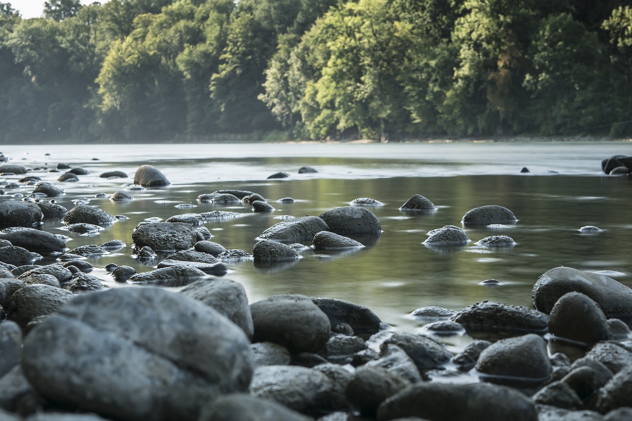 Aare,  Nierdrig Vandens,  Šveicarija,  Ilgas Išlaikymas,  Pobūdį,  Nuotaika,  Mysthisch,  Atmosfera,  Kraštovaizdis,  Akmenys