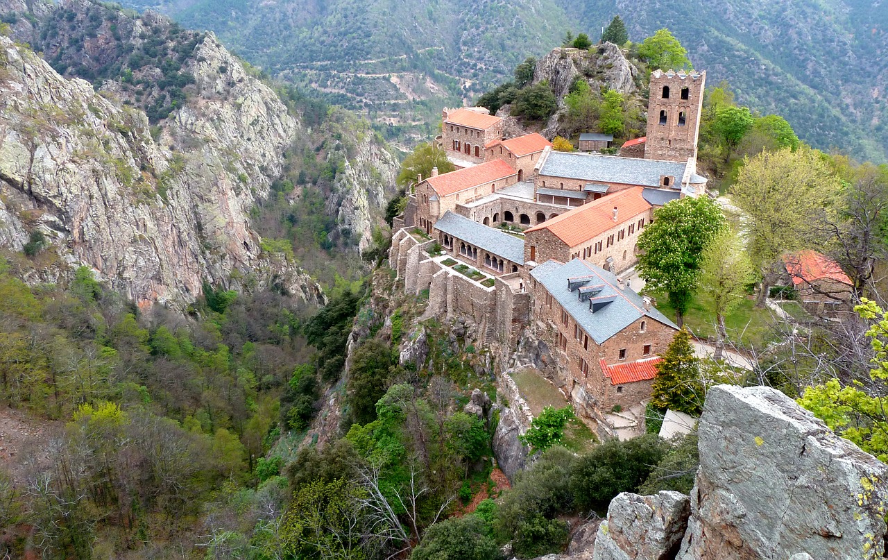 Abatija, St Martin Canigou, Pyrénées, Nemokamos Nuotraukos,  Nemokama Licenzija