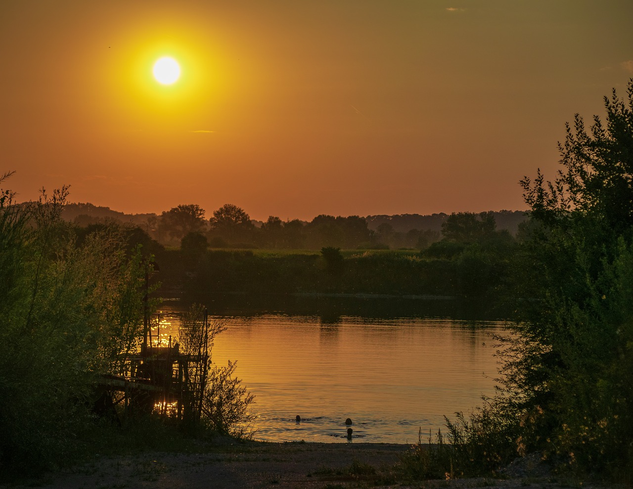 Abendstimmung,  Saulėlydžio,  Nuotaika,  Prieblanda,  Romantiškas,  Vandens,  Ežeras,  Vandenys,  Plaukti,  Pobūdį