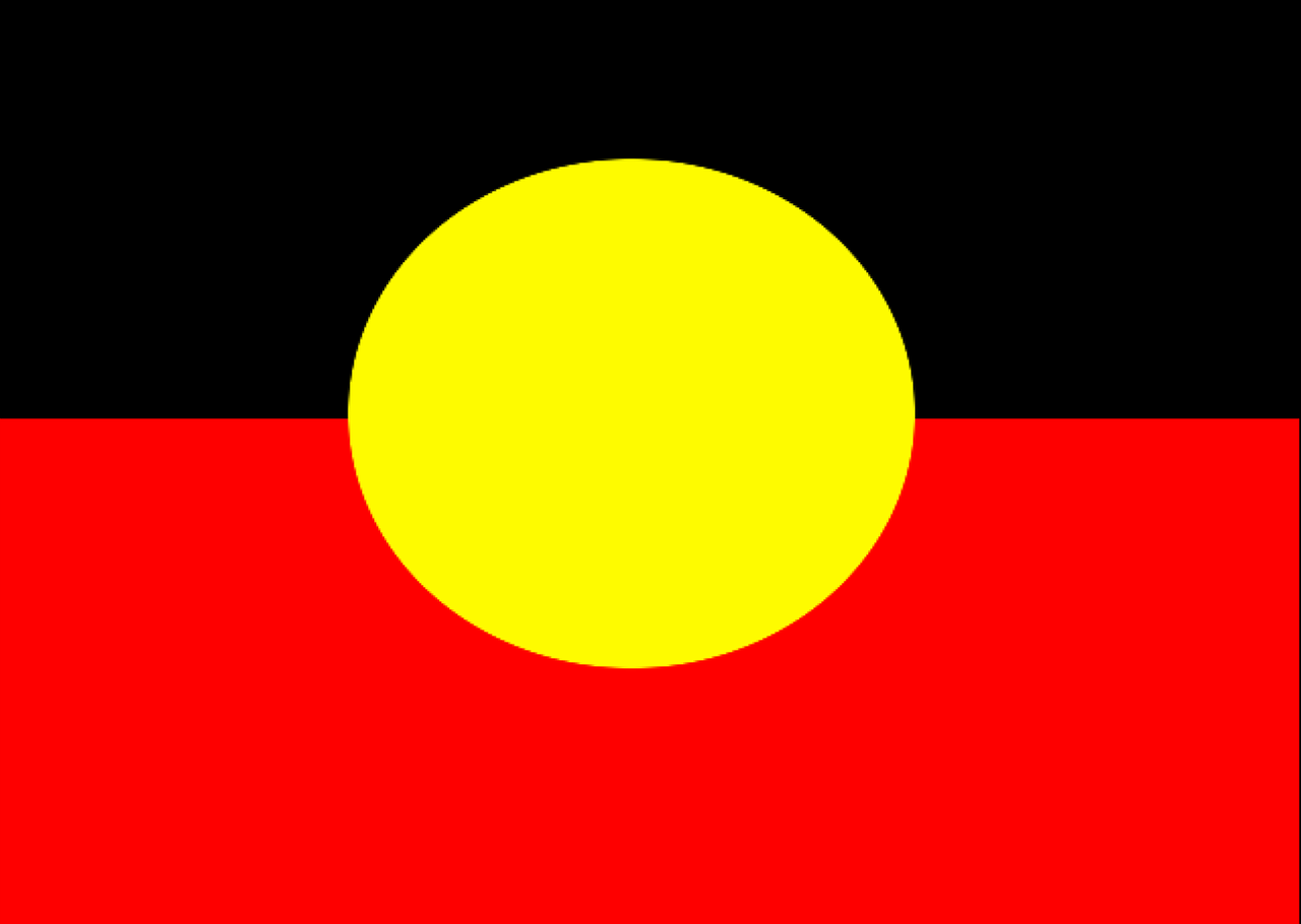 Aborigenai, Vėliava, Australia, Australian, Vietiniai, Tauta, Gimtoji, Saulė, Juoda, Raudona