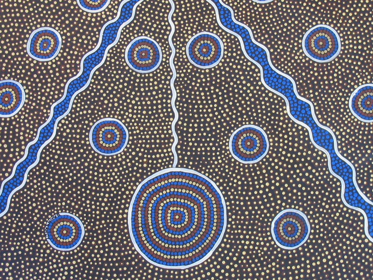Aborigenų Menas, Aborigenų Tapyba, Vietinis Tapyba, Aborigenai, Australian, Dažymas, Taškai, Modelis, Tekstūra, Fonas