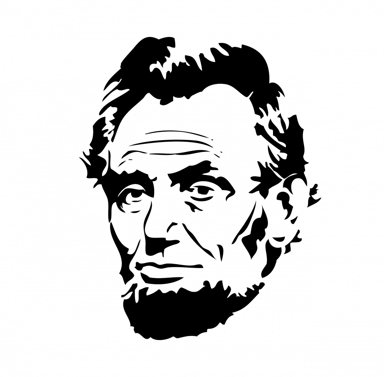 Abraham Lincoln, Prezidentas, Jungtinės Valstijos, Amerikos Prezidentas, Portretas, Menas, Juoda, Balta, Fonas, Vaizdas