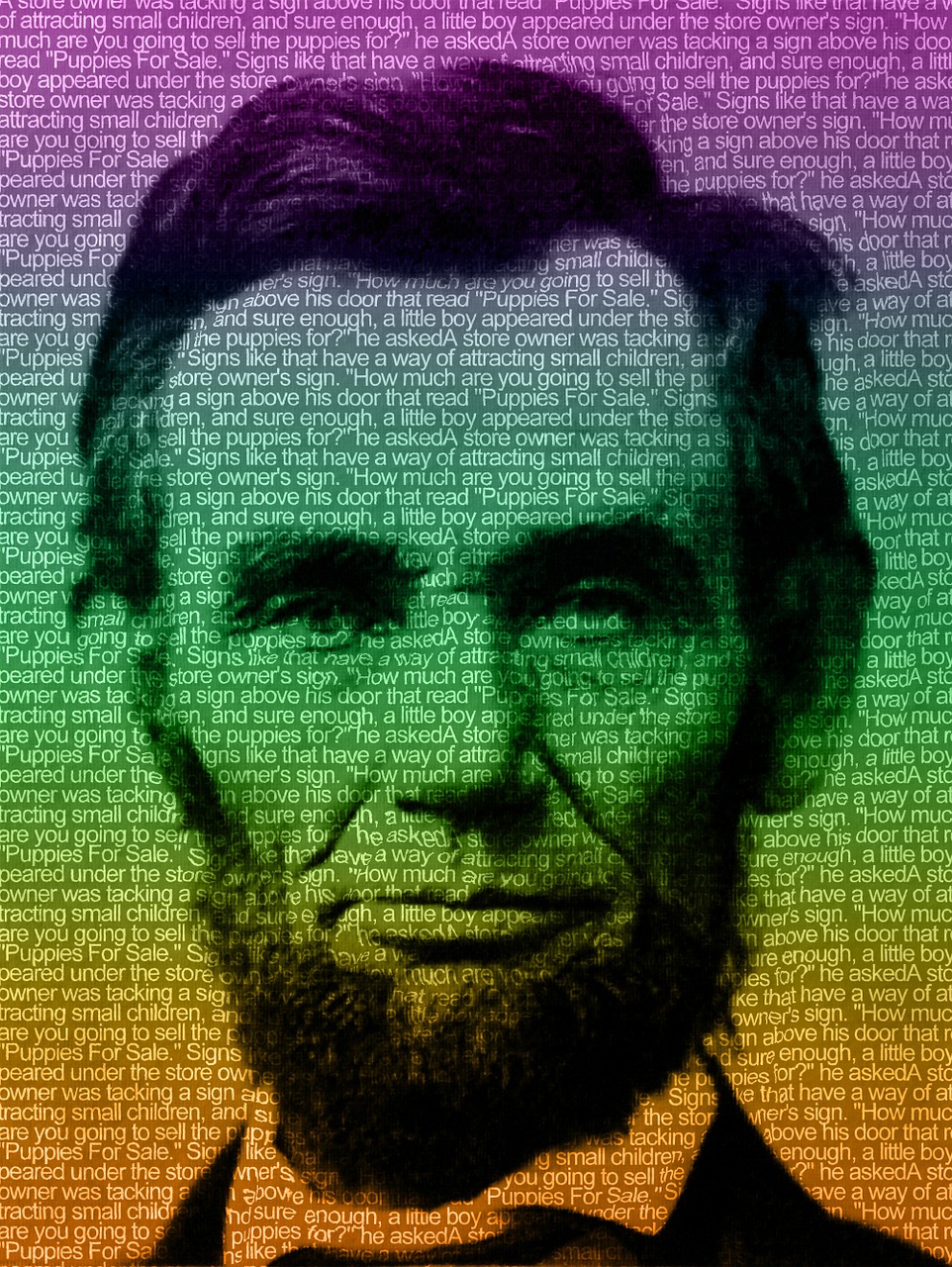 Abraham Lincoln, Prezidentas, Portretas, Vyras, Žodžiai, Šrifto, Menas, Abstraktus, Kompiuterinė Grafika, Grafika