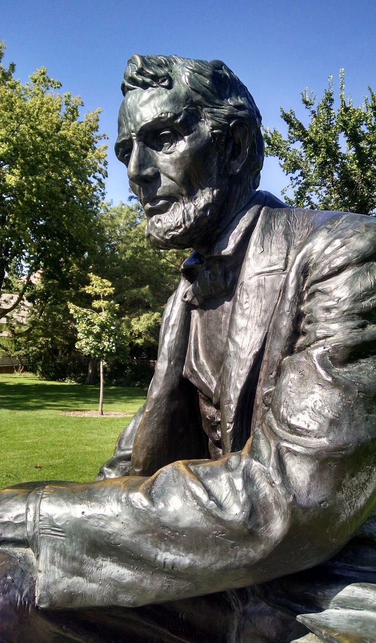 Abraham Lincoln, Prezidentas, Amerikietis, Usa, Boise, Idaho, Paminklas, Statula, Patriotizmas, Orientyras