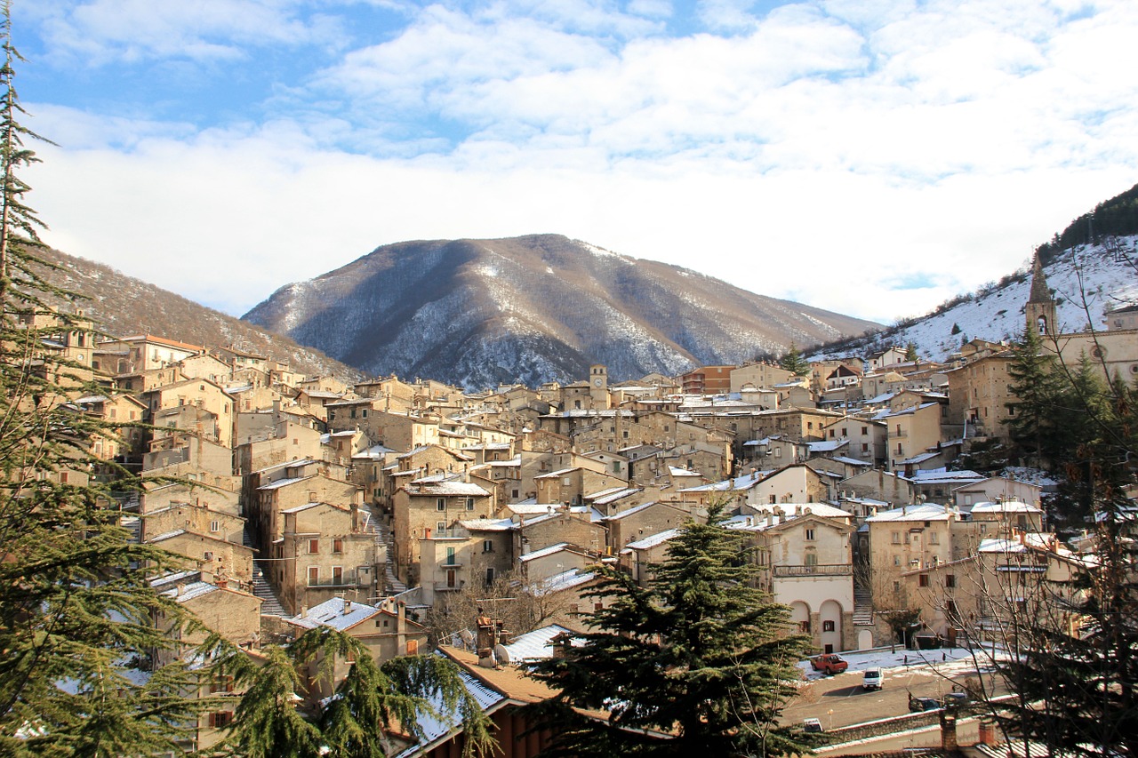 Abruzzo, Scanno, Kalnai, Kalnas, Italy, Appennino, Apennines, Valle, Slėnis, Miestas