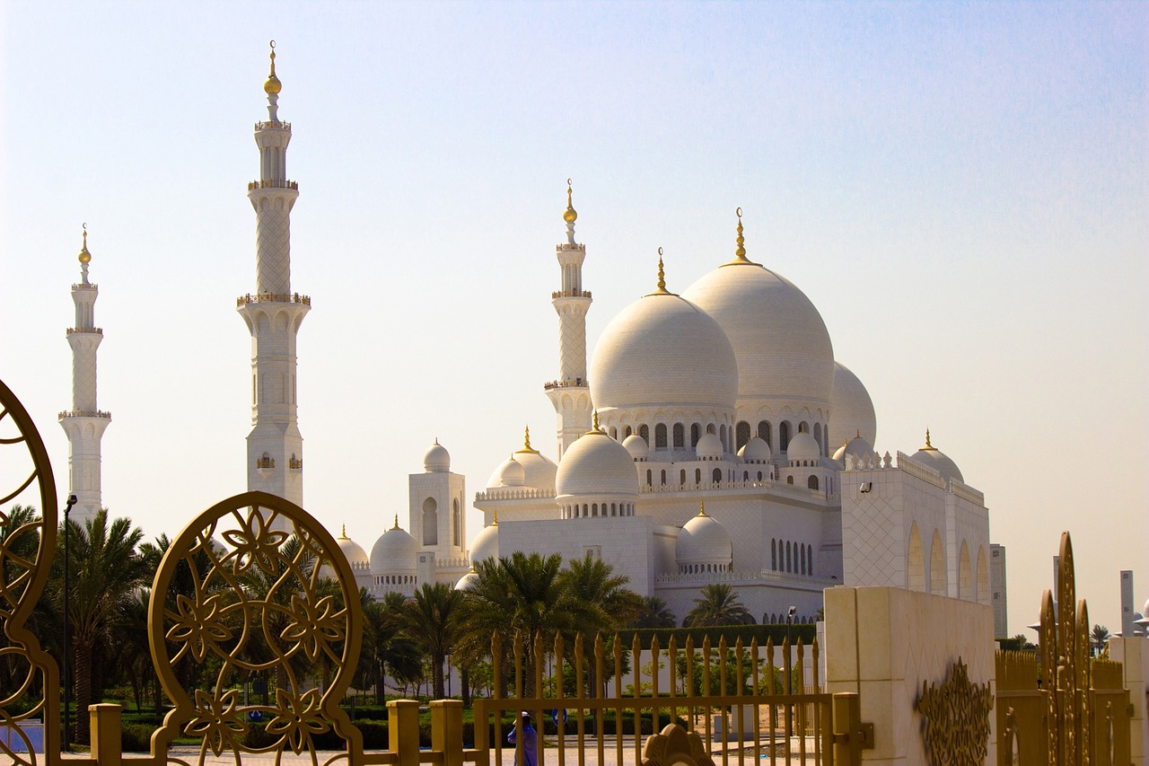Abu, Dhabi, Architektūra, Mečetė, Zayed, Arabas, Žinomas, Pastatas, Šventas, Balta