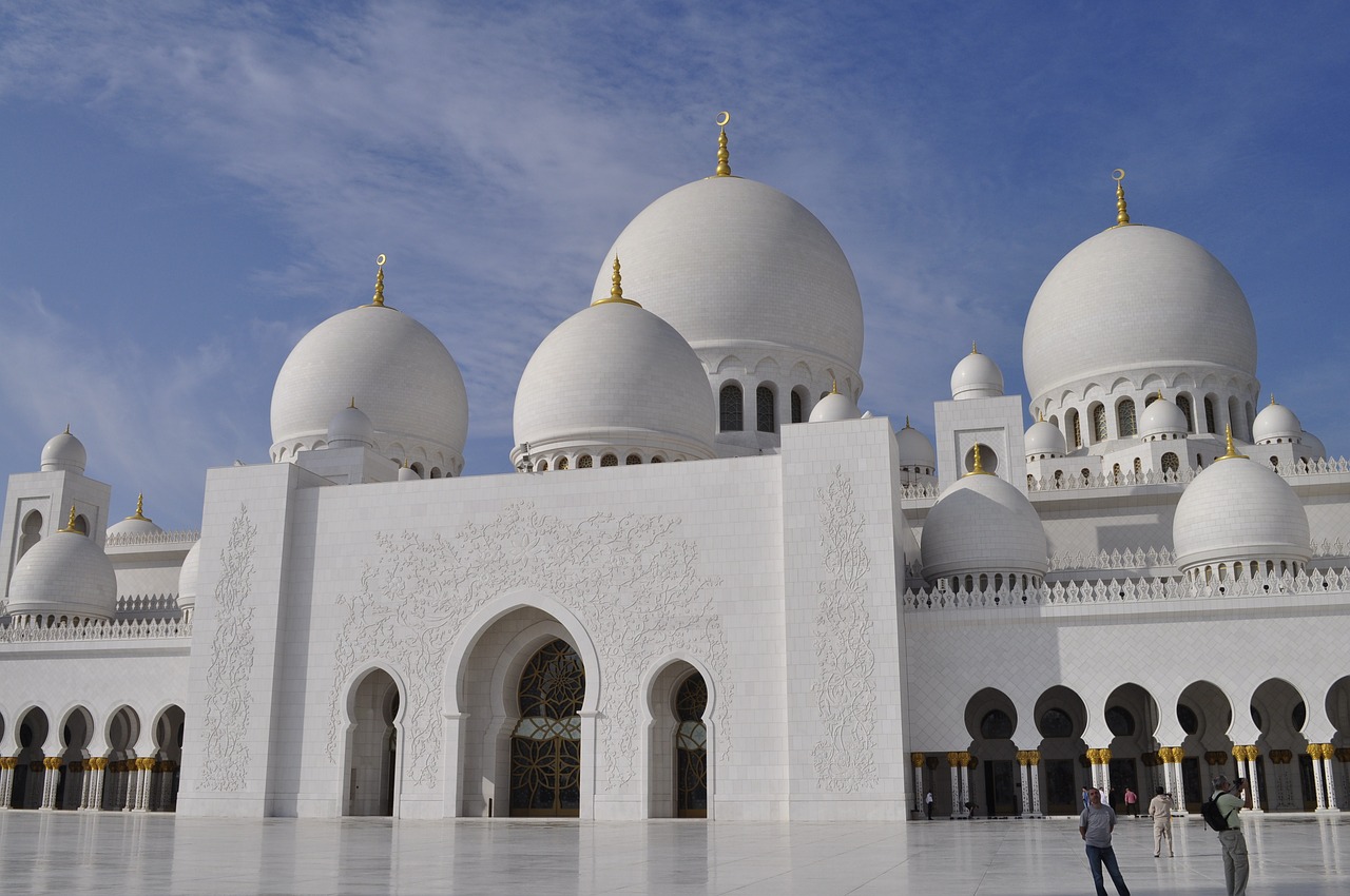 Abu Dabis, Didžioji Mečetė, Saulė, Architektūra, Islamas, Musulmonas, Zayed, Nemokamos Nuotraukos,  Nemokama Licenzija