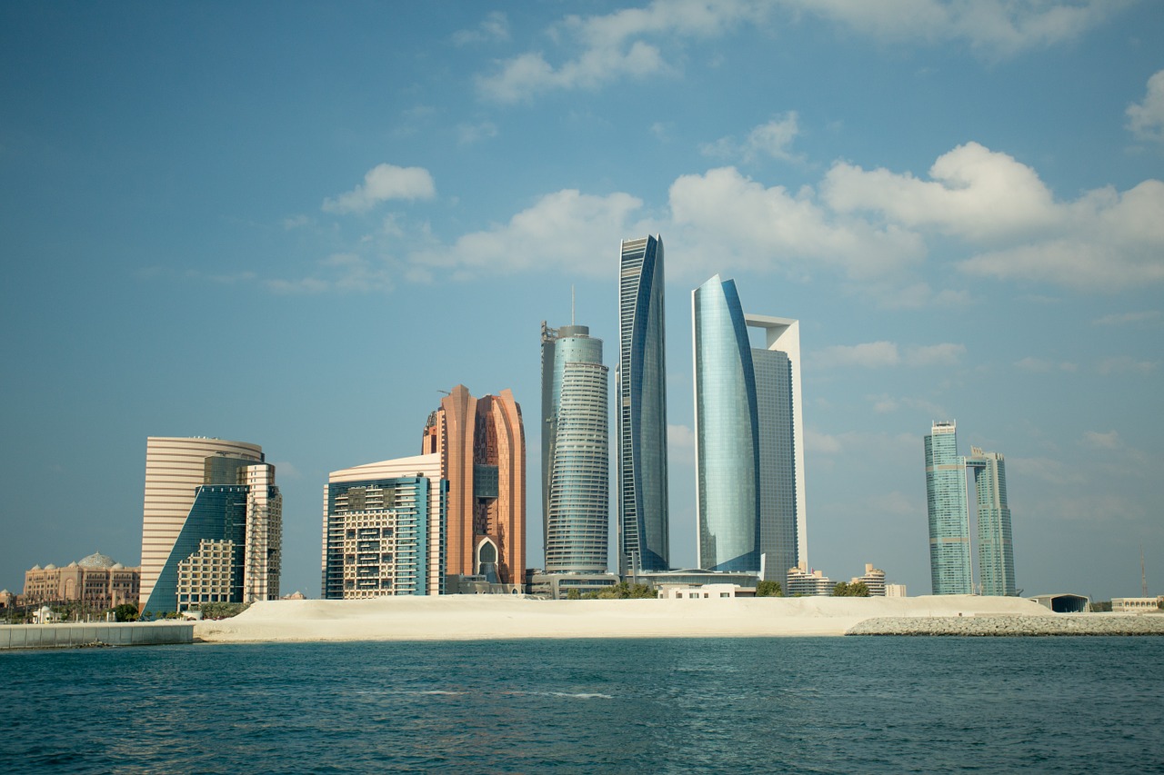 Abu Dabis, Miestas, Panorama, Emiratai, Arabas, Dhabi, Abu, Uae, Architektūra, Kelionė