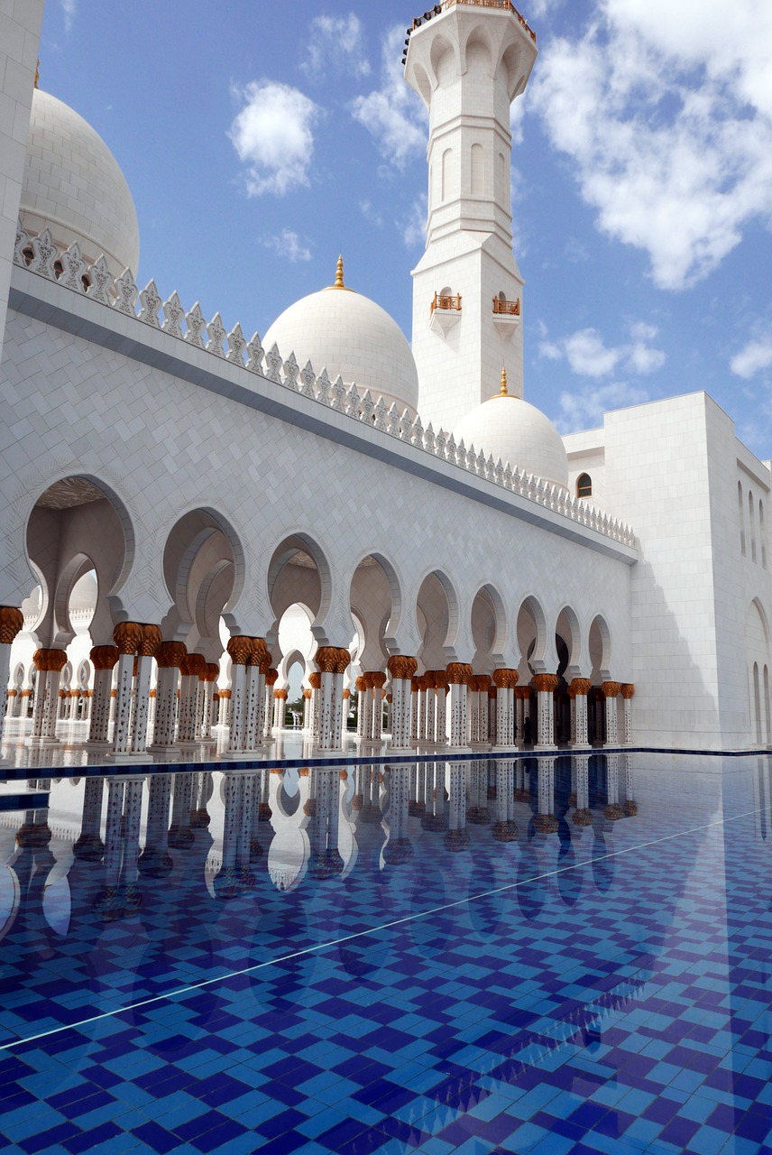Abu Dabis, Sheikh Zayed Mečetė, Architektūra, Vandens Paviršius, Nemokamos Nuotraukos,  Nemokama Licenzija