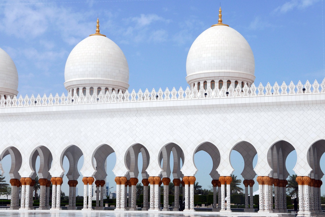 Abu Dabis, Sheikh Zayed Mečetė, Architektūra, Kolonada, Nemokamos Nuotraukos,  Nemokama Licenzija