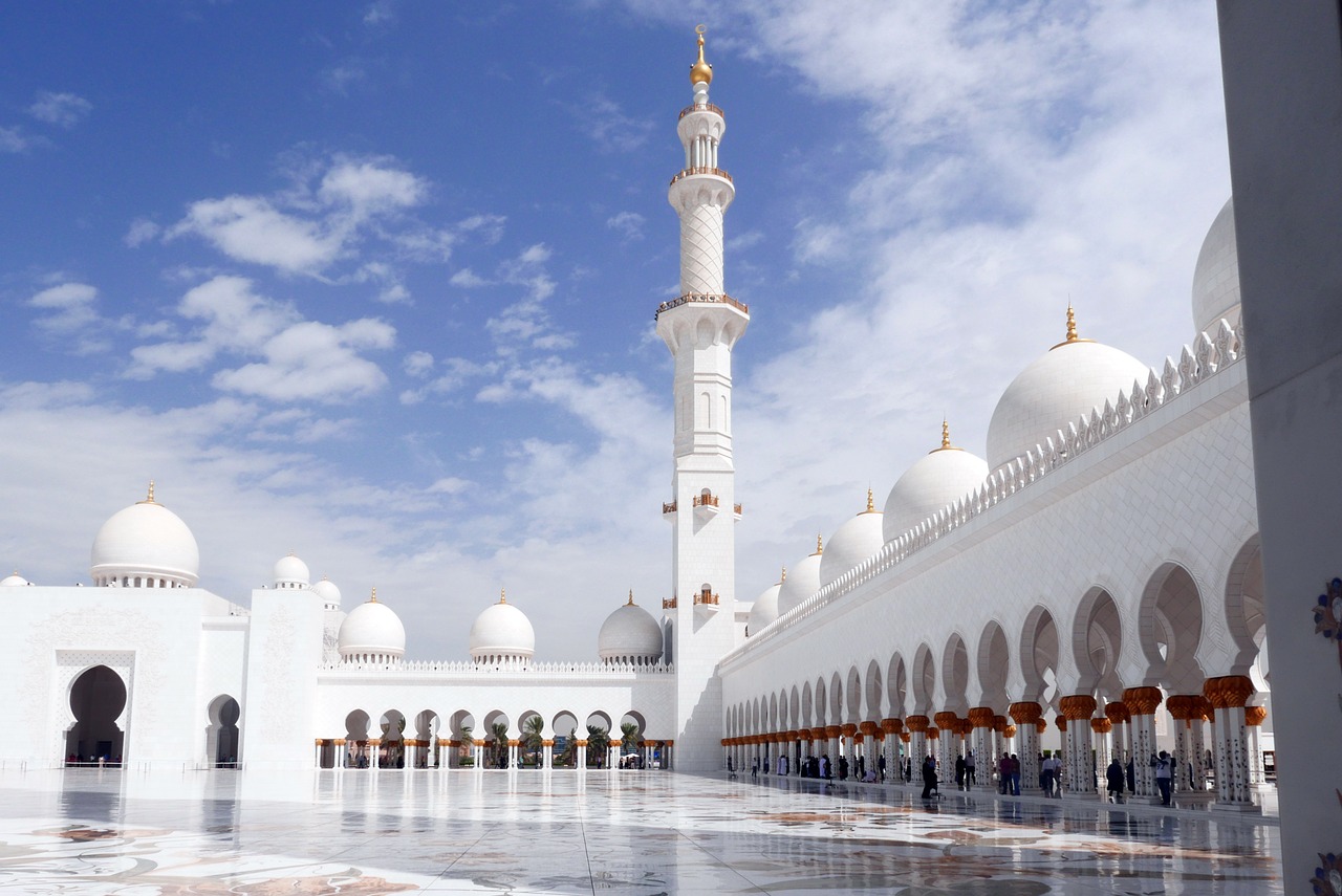 Abu Dabis, Sheikh Zayed Mečetė, Islamo Architektūra, Terasa, Minaretas, Nemokamos Nuotraukos,  Nemokama Licenzija