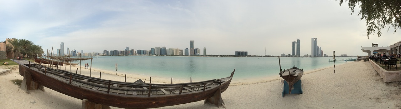 Abu Dabis, Uae, Dubai, Boot, Panorama, Arabas, Emiratai, Pastatas, Architektūra, Kelionė