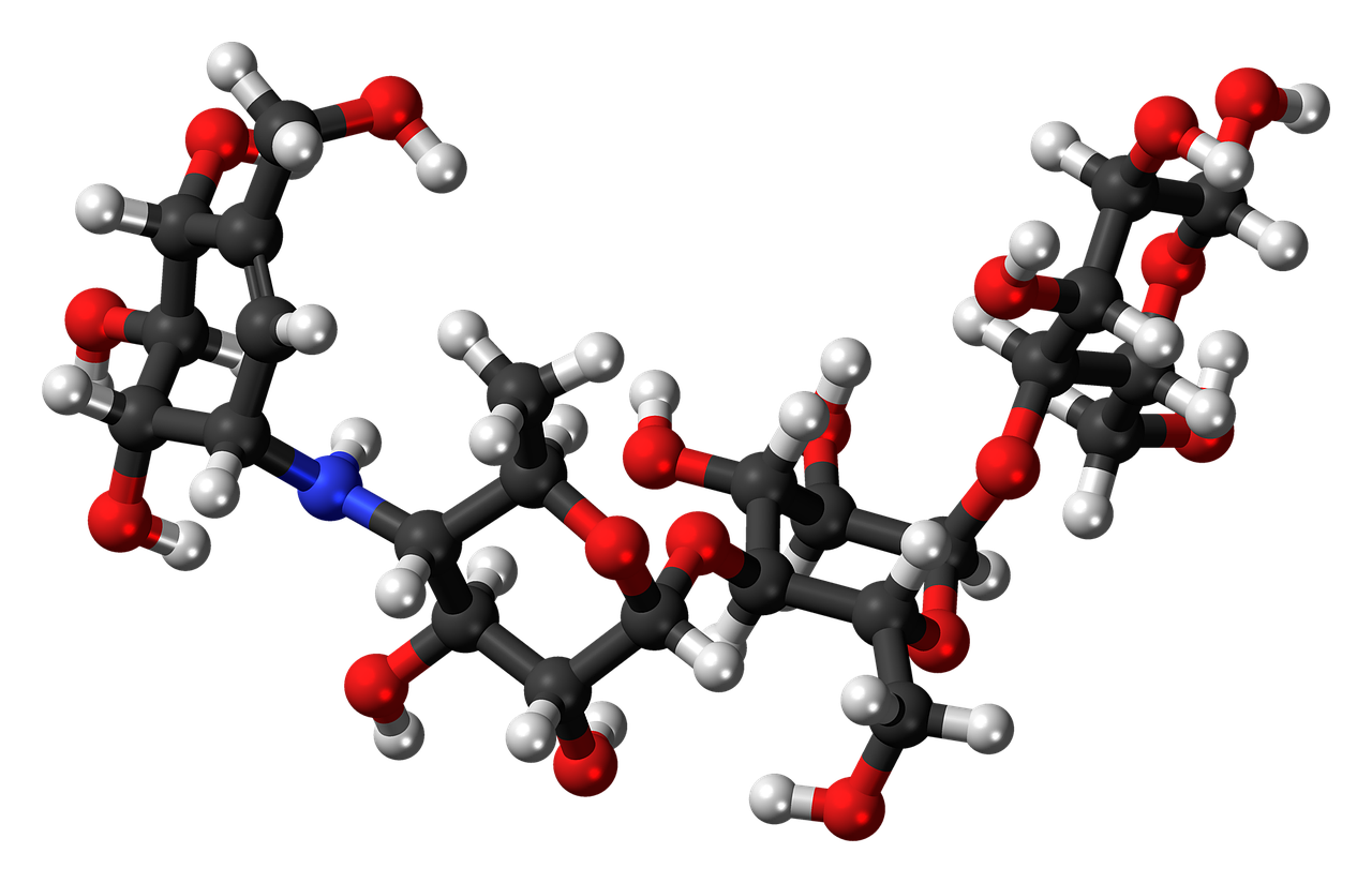 Akarbozė,  Diabetinis Vaistas,  Oligosacharidai,  Molekulė,  Modelis,  Chemija,  Tyrimai,  Junginys,  Atomai,  Bondings