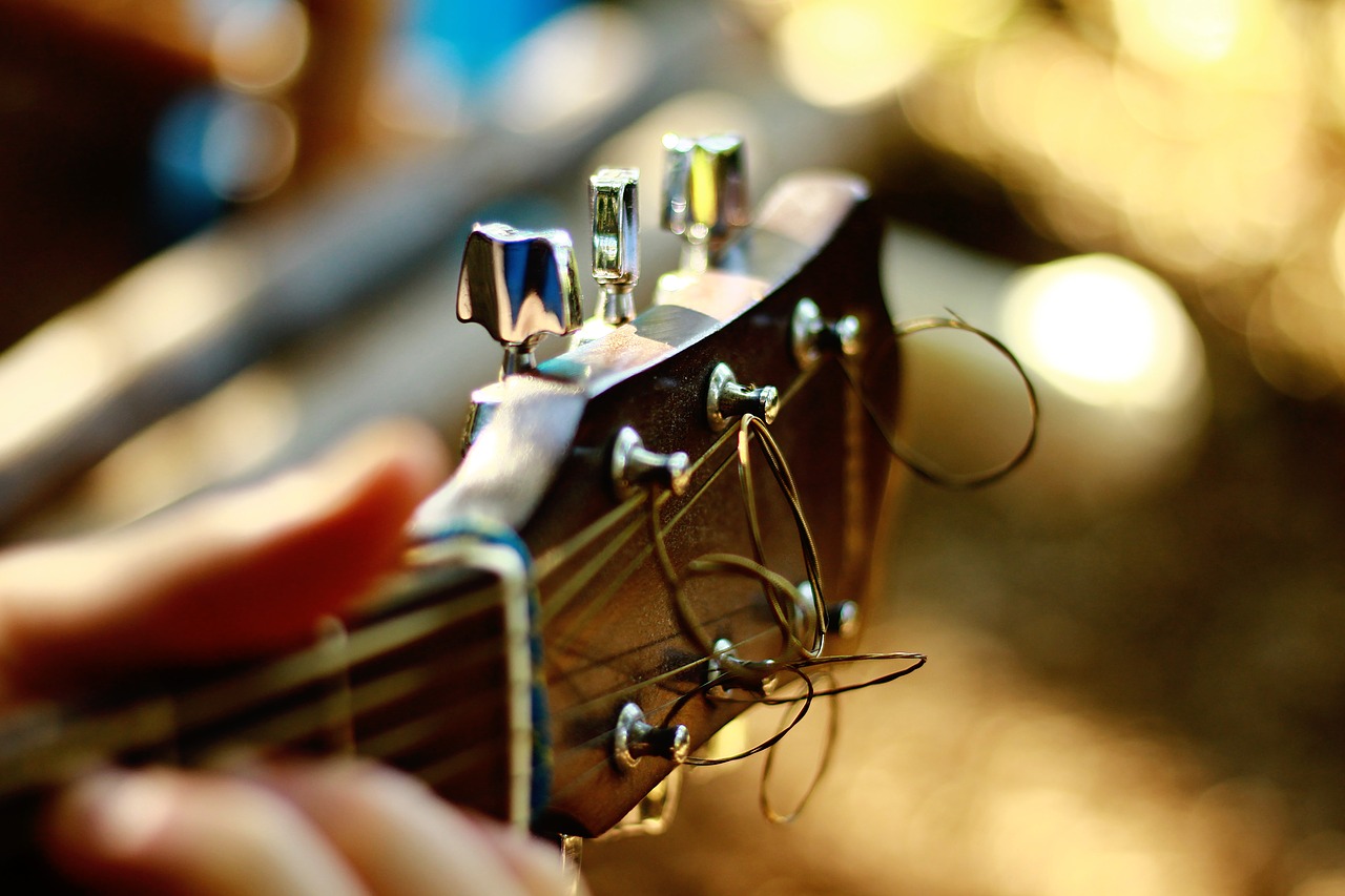 Akustinė Gitara, Blur, Neryškus, Bokeh, Capstan, Chromas, Pirštai, Fretboard, Gitara, Galva