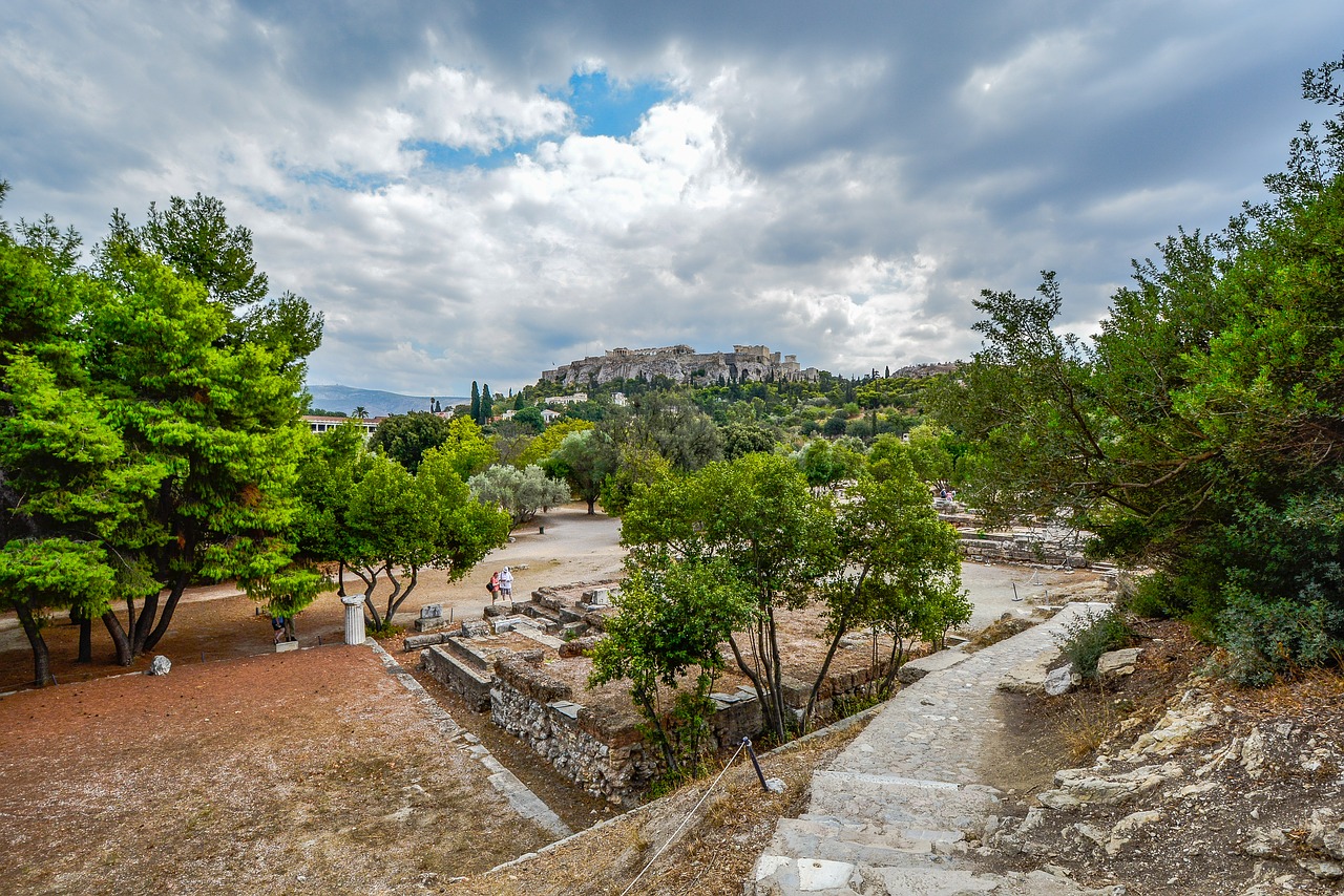 Akropolis, Partenonas, Atėnas, Griuvėsiai, Klasikinis, Graikų Kalba, Vaizdingas, Dangus, Orientyras, Senovės