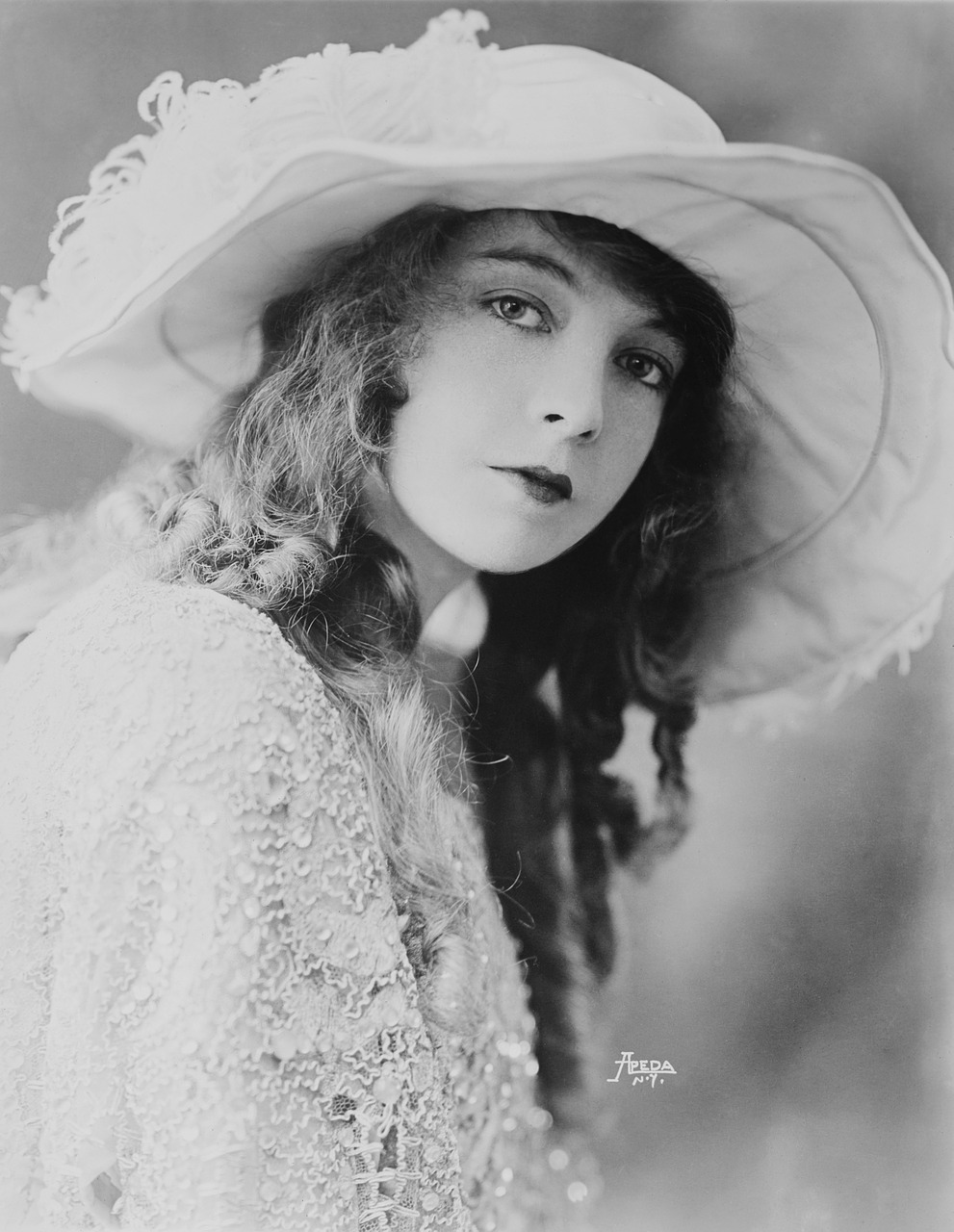 Aktorė, Moteris, Tylus Filmas, Portretas, Lillian Gish, 1921, Skrybėlę, Juoda Ir Balta, Grožis, Nemokamos Nuotraukos