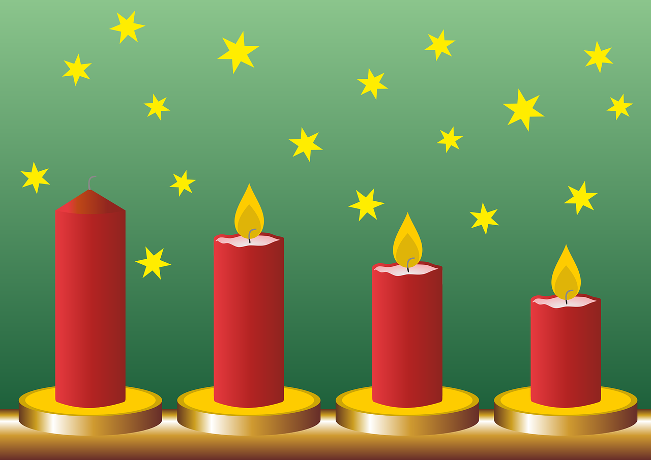 Adventas, Trečiasis Atėjimas, Žvakės, Advento Susitarimas, Kalėdų Papuošalai, Kalėdos, Žvakių Šviesa, Šviesa, Žvakių Liepsna, Žvakidė