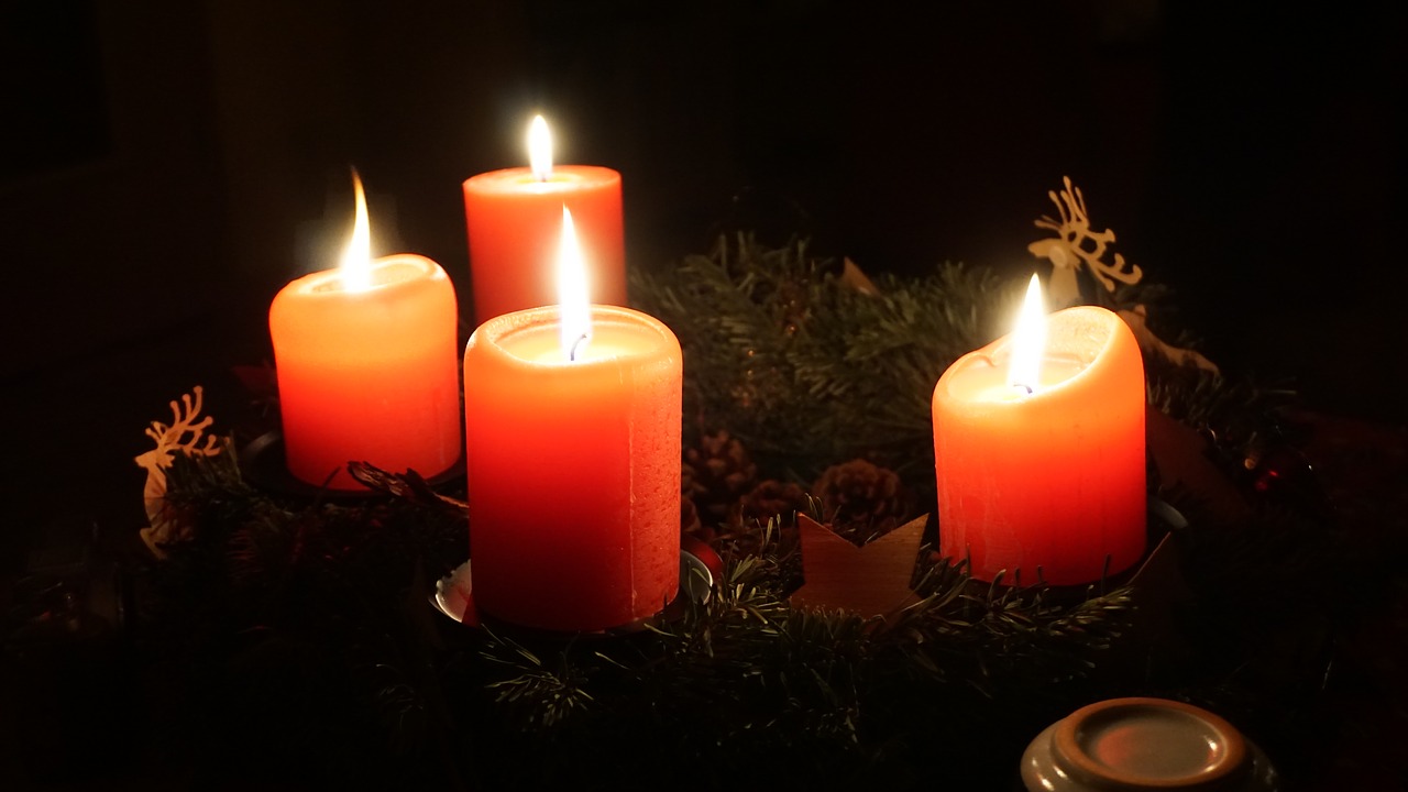 Atvykimo Vainikas, Vainikas, Kalėdos, Kalėdų Laikas, Adventas, Žvakės, Kalėdų Papuošalai, Prieš Kalėdas, Adventlich, 4 Žvakės
