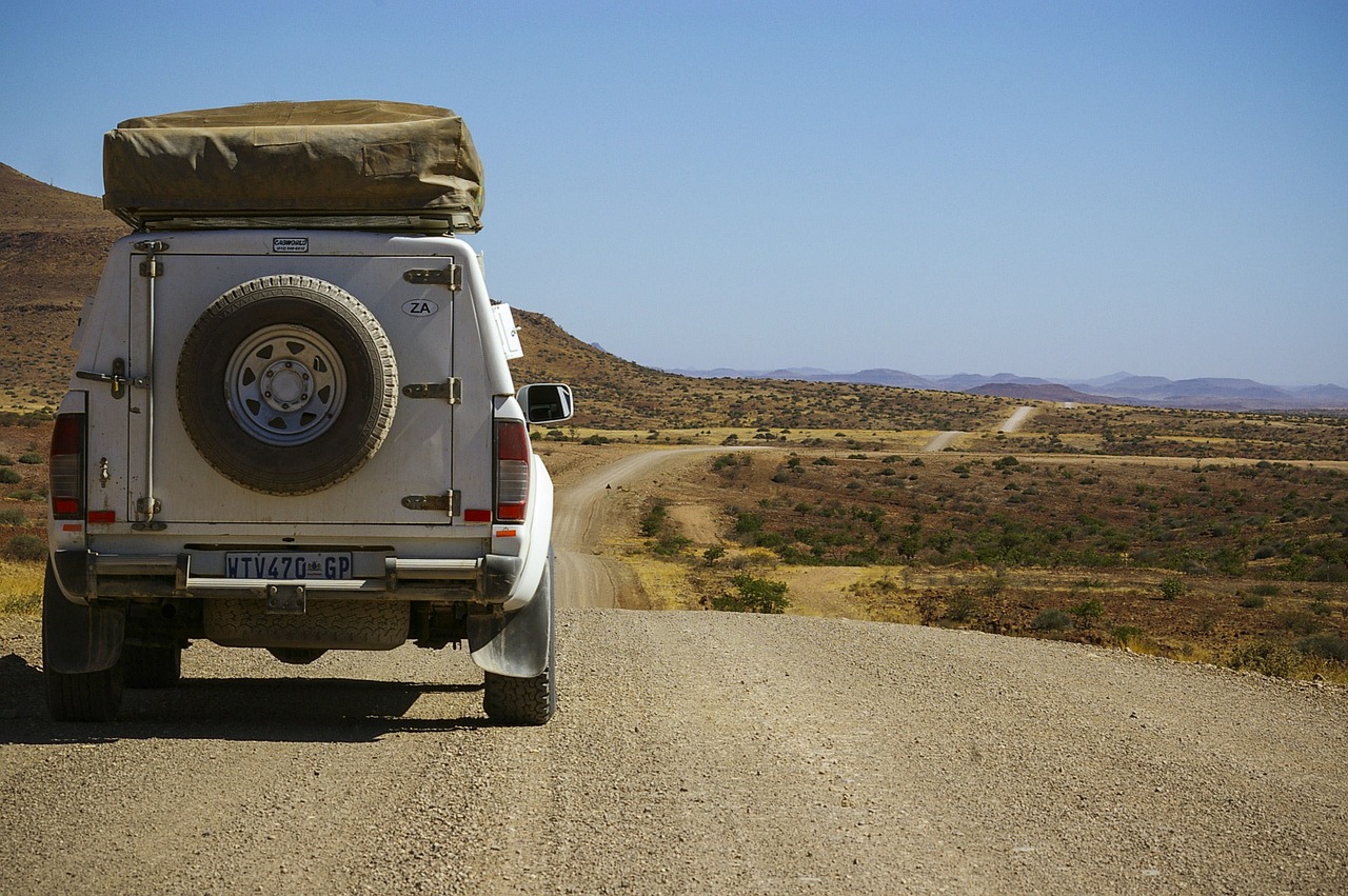 Nuotykis, Namibija, Jeep, Žvyro Kelias, Nemokamos Nuotraukos,  Nemokama Licenzija