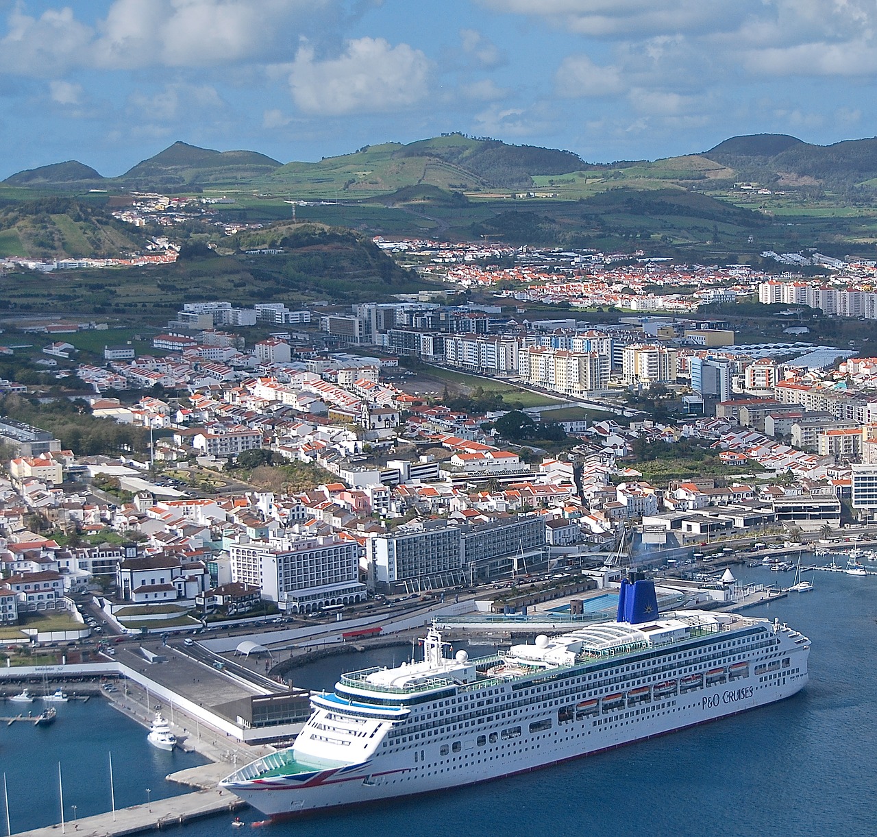 Antena, Azores, Laivai, Portugal, Uostas, Ponta Delgada, Miesto Panorama, Kelionė, Vanduo, Nemokamos Nuotraukos