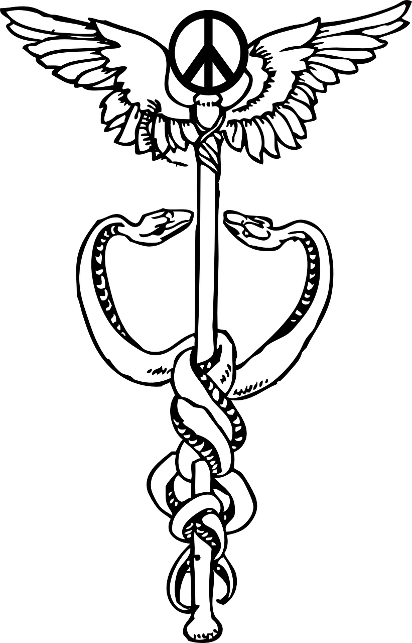 Ascula, Darbuotojai, Lazdelė, Asclepius, Gabalas, Sparnai, Laisvė, Gyvatės, Sveikata, Gydymas