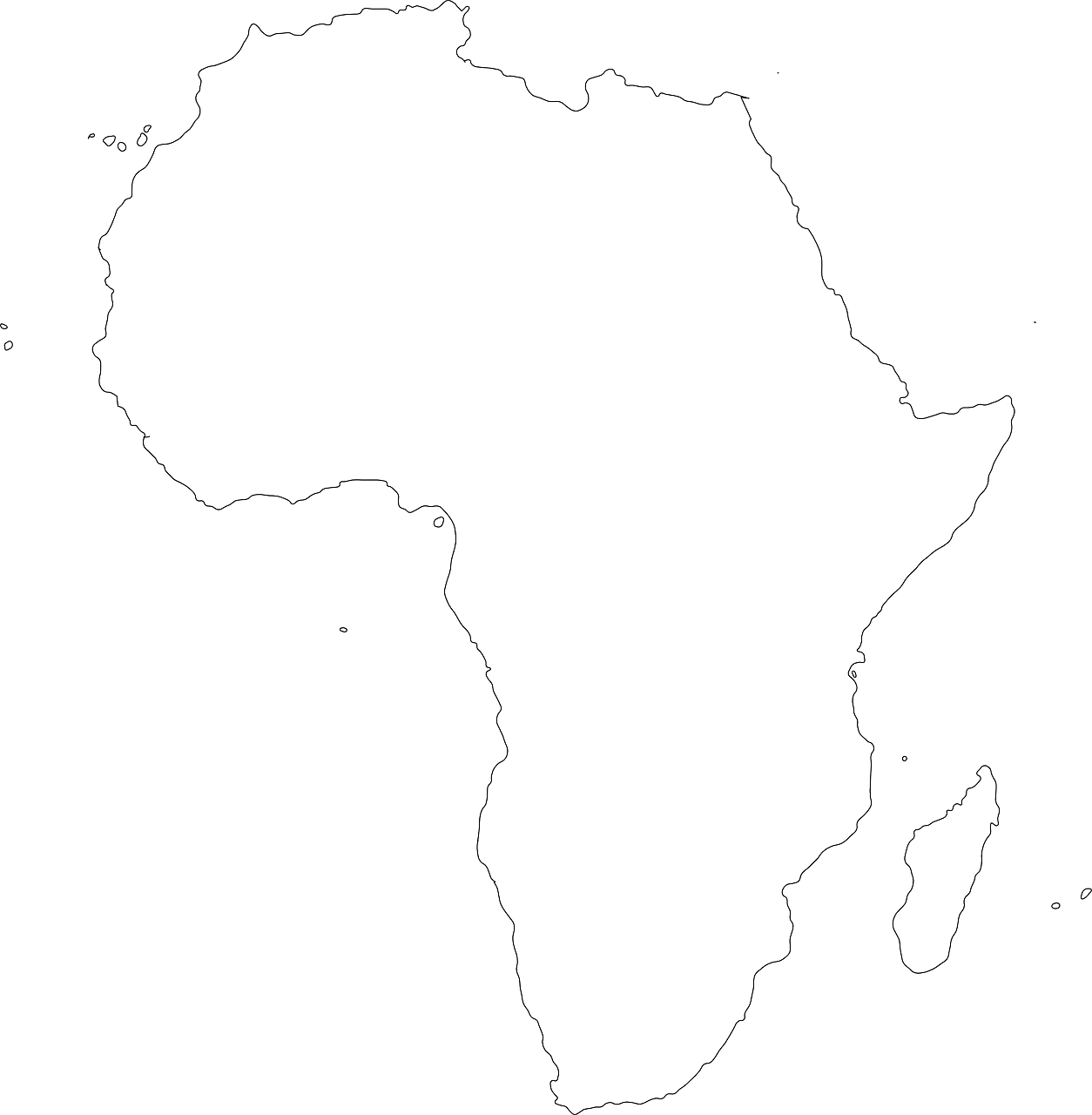 Afrika, Žemynas, Žemėlapis, Kontūrai, Madagaskaras, Nemokama Vektorinė Grafika, Nemokamos Nuotraukos,  Nemokama Licenzija