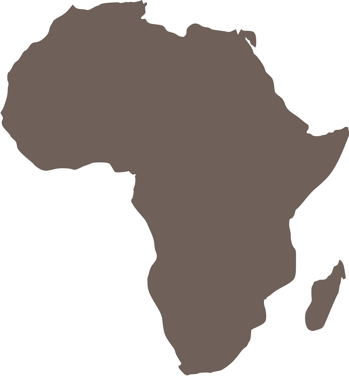 Afrika, Žemėlapis, Pilka, Kontūrai, Nemokama Vektorinė Grafika, Nemokamos Nuotraukos,  Nemokama Licenzija