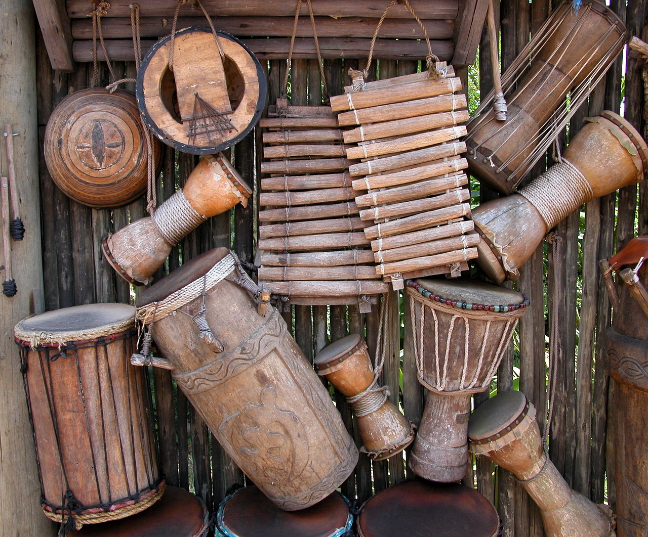 Afrikos, Instrumentai, Fonas, Muzika, Muzikinis, Etninis, Perkusija, Būgnas, Žaisti, Tradicinis