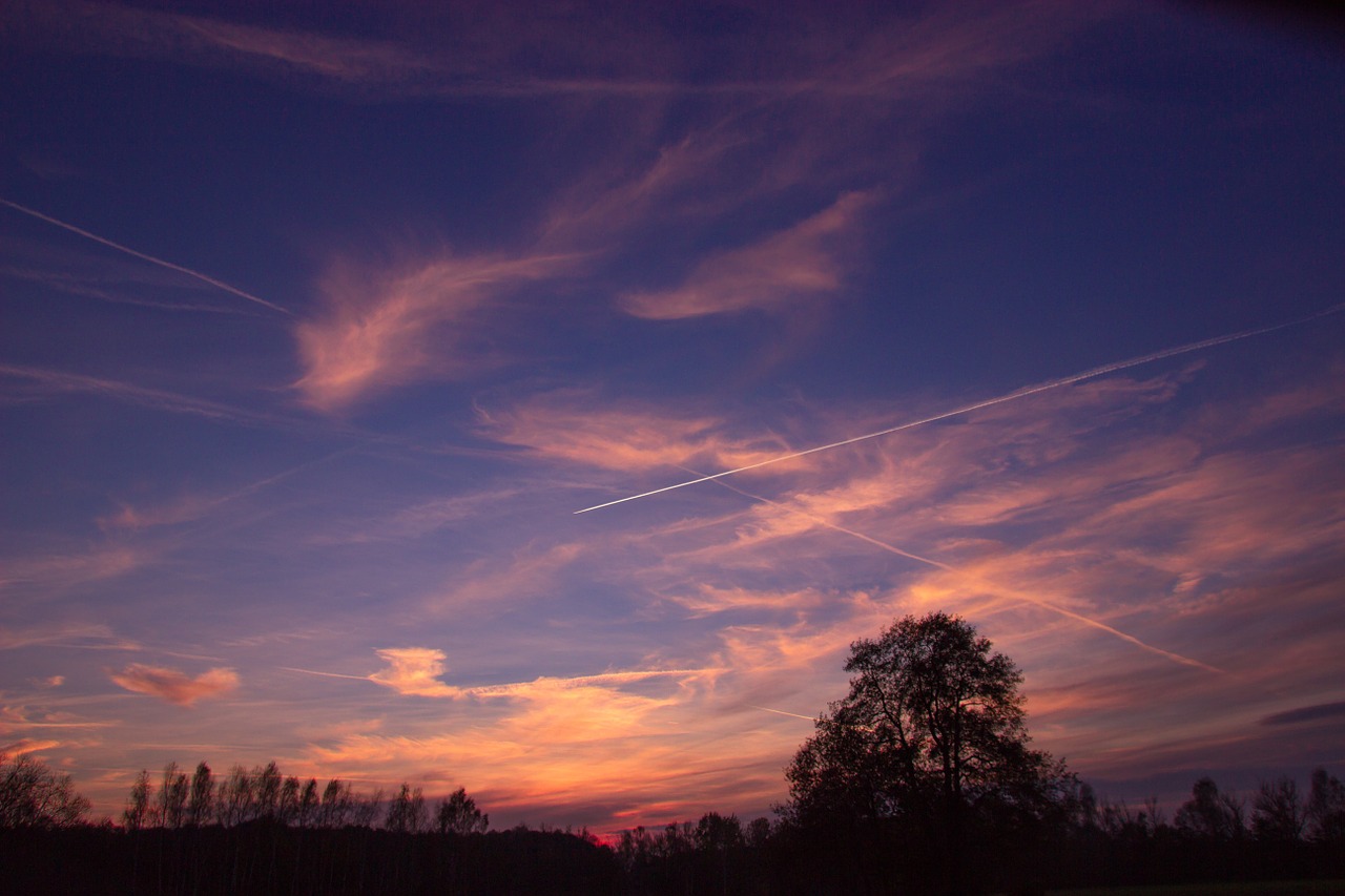 Afterglow, Dangus, Vakarinis Dangus, Dusk, Debesys, Saulėlydis, Romantika, Raudona, Abendstimmung, Gamta