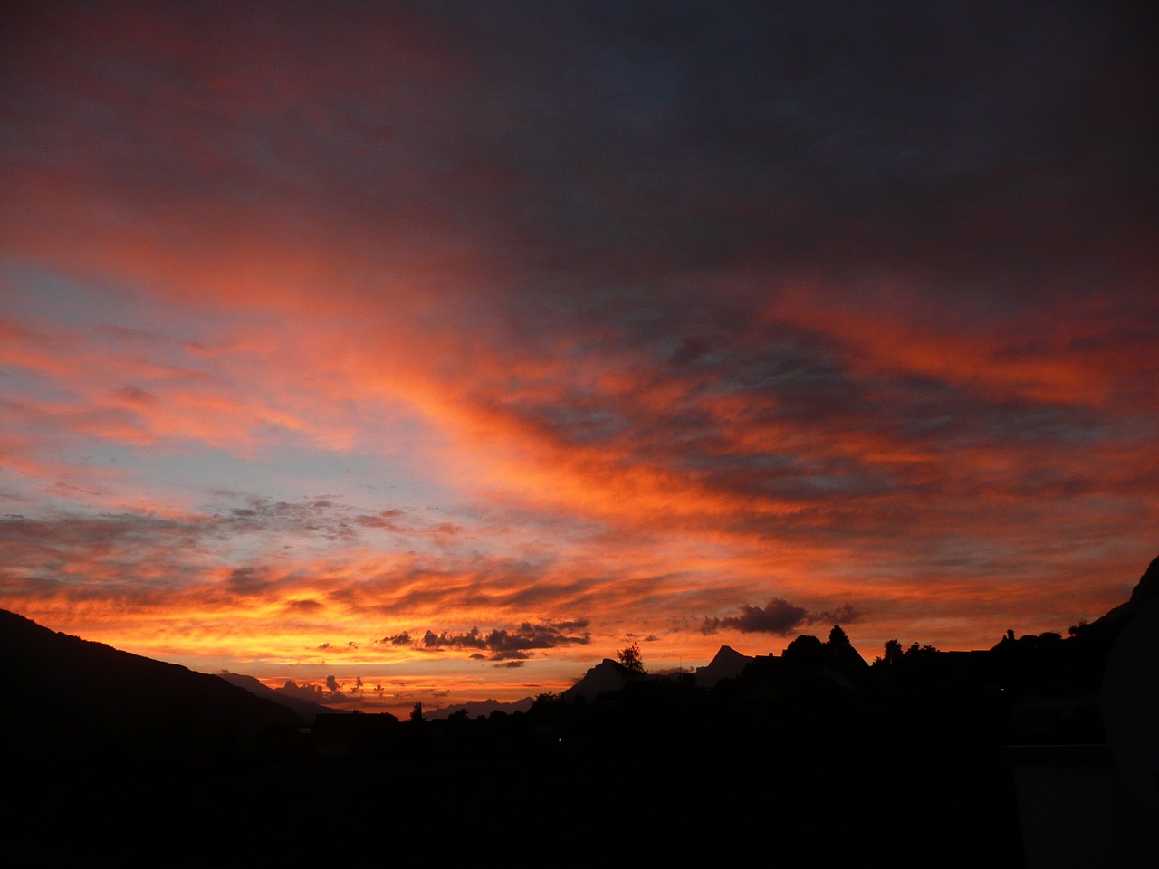 Afterglow, Saulėlydis, Vakarinis Dangus, Abendstimmung, Debesys, Gamta, Dangus, Vakaras, Kraštovaizdis, Romantika