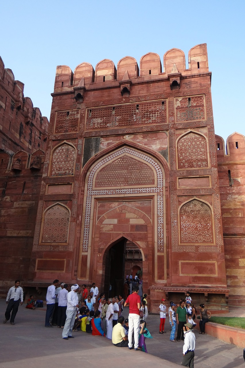 Agra Fortas, Unesco Svetainė, Pilis, Vidiniai Vartai, Architektūra, Moghuls, Rožinis Smiltainis, Rūmai, Fortifikacija, Agra