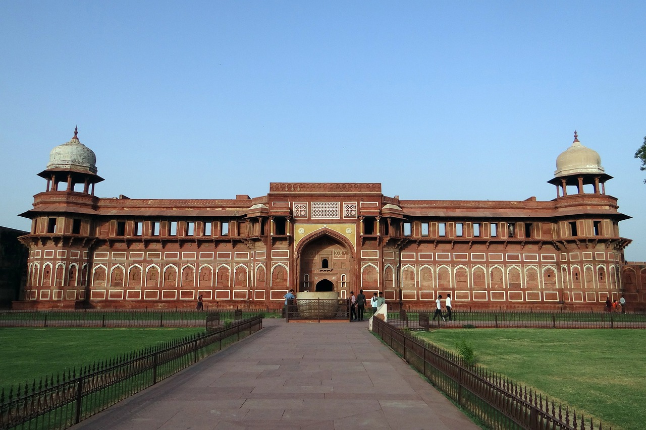 Agra Fortas, Unesco Paveldas, Jahangir Mahal, Architektūra, Moghuls, Rožinis Smiltainis, Rūmai, Fortifikacija, Agra, Indija