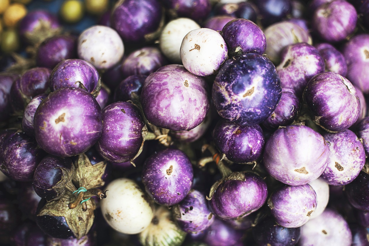 Žemdirbystė, Iš Arti, Baklažanai, Maistas, Lapai, Violetinė, Apvalus, Violetinė, Nemokamos Nuotraukos,  Nemokama Licenzija