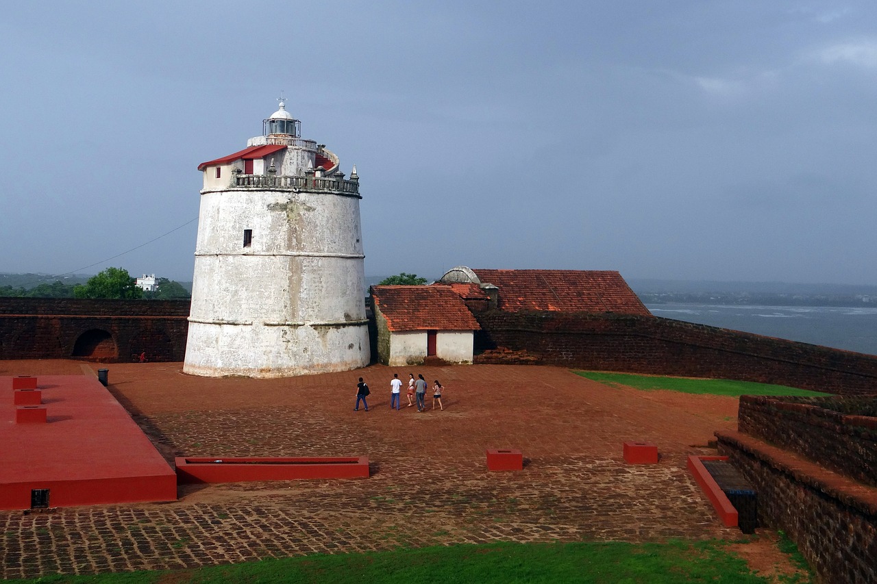 Aguada Fortas, Švyturys, Portugalų Fortas, Xvii A ., Goa, Aguada, Indija, Nemokamos Nuotraukos,  Nemokama Licenzija