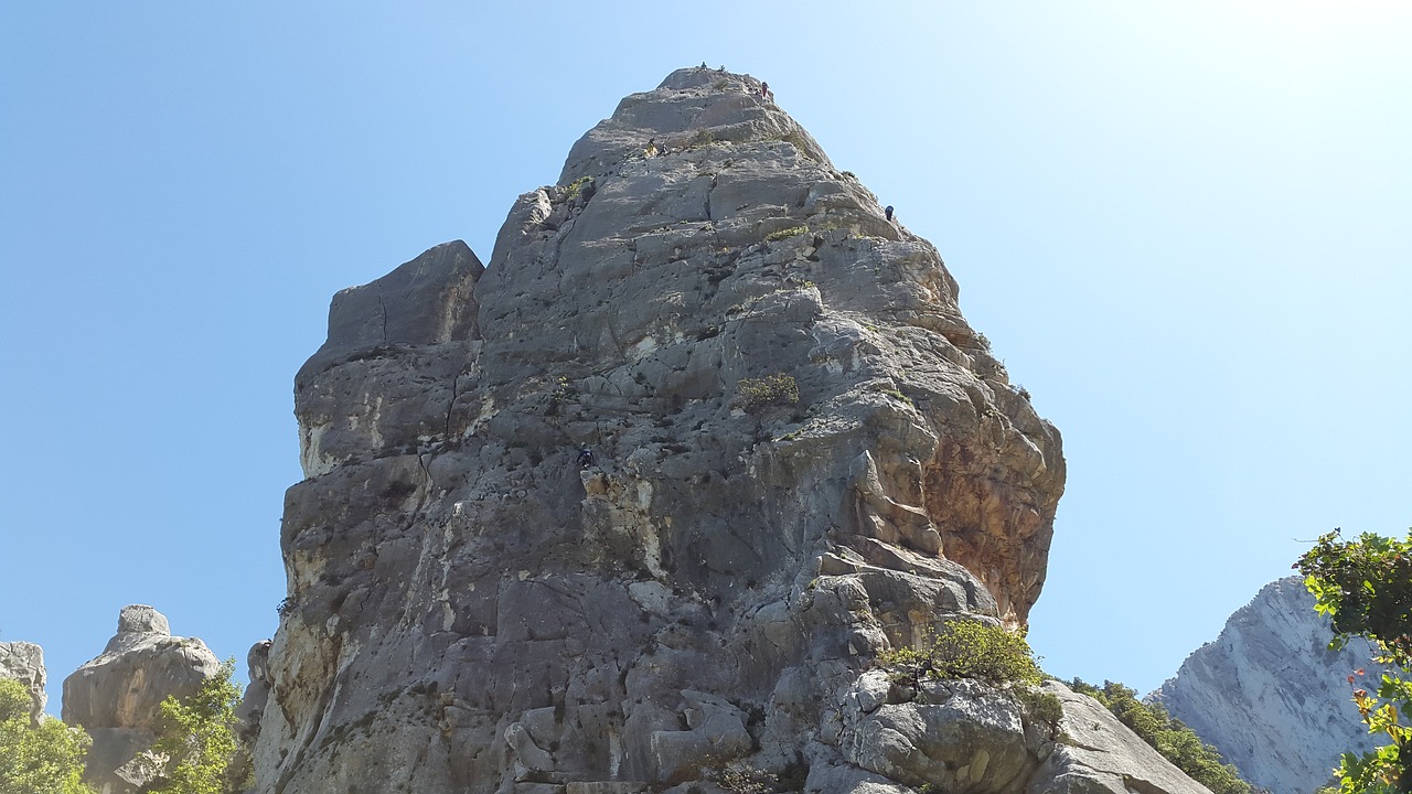 Aguglia Di Goloritzè, Pinnacle, Cala Goloritzè, Monte Caroddi, Rokas, Kietas, Sardinija, Lipti, Orosei Įlanka, Ogliastra