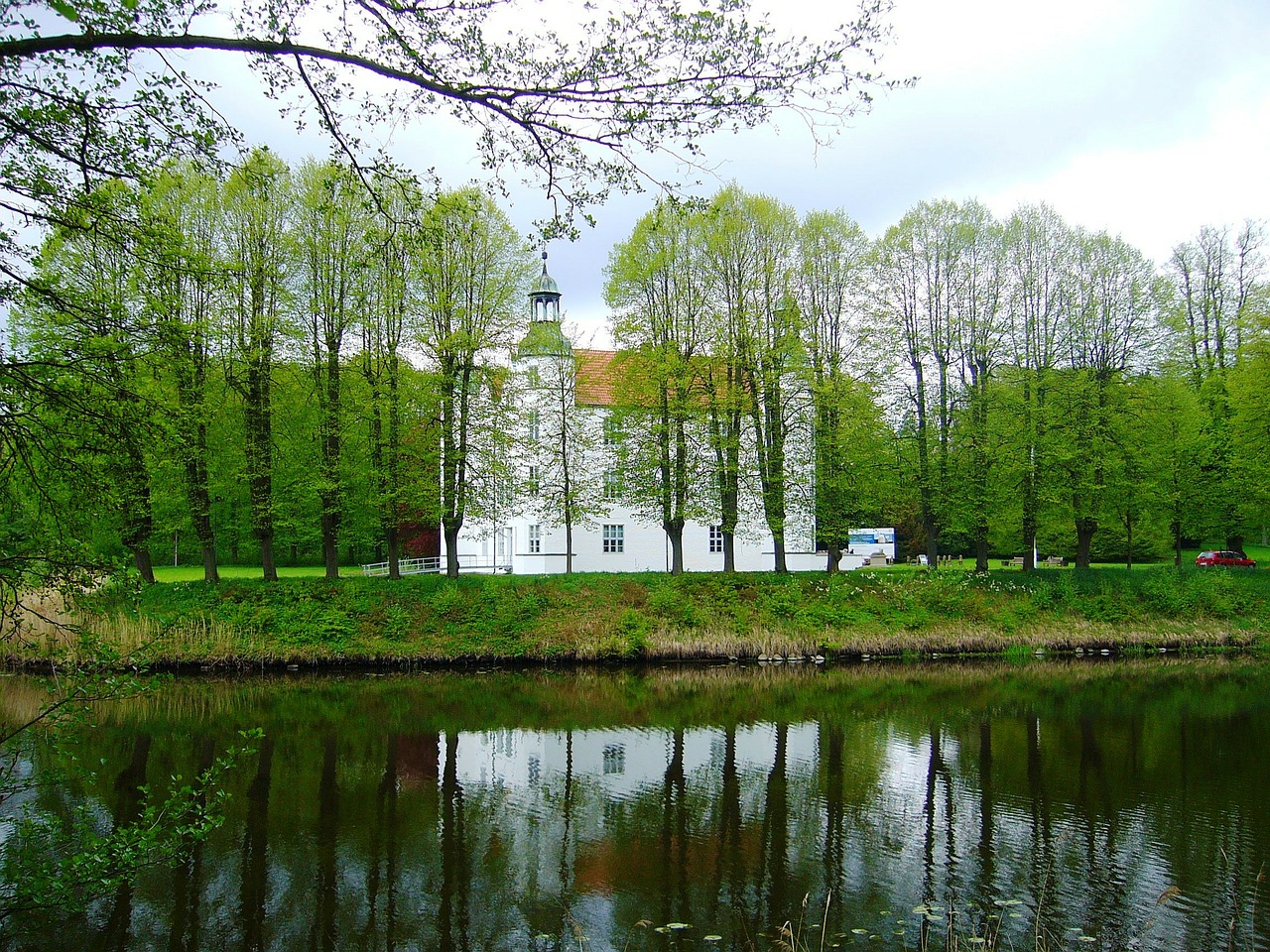 Ahrensburgas, Pilis, Rūmai, Medžiai, Vanduo, Istorinis, Architektūra, Nemokamos Nuotraukos,  Nemokama Licenzija