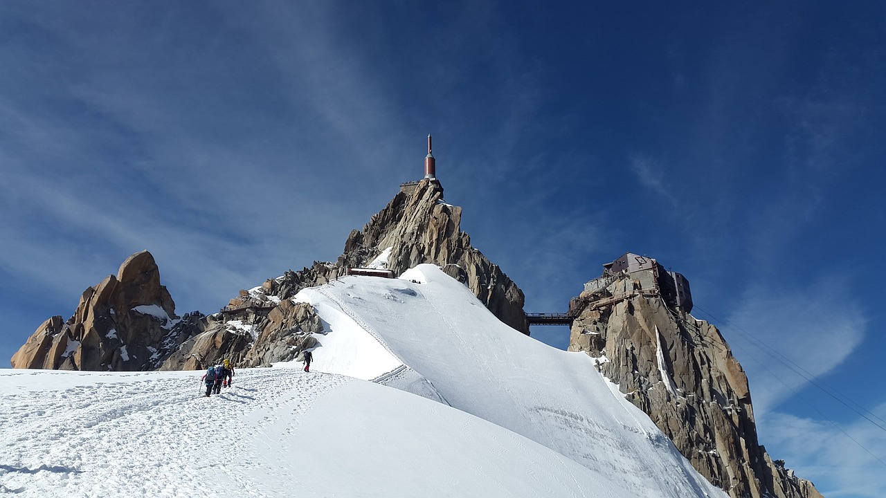 Aiguille Du Midi, Chamonix, Kalnų Stotis, Mont Blanc, Aukšti Kalnai, Alpių, Sniegas, Kalnai, France, Nemokamos Nuotraukos